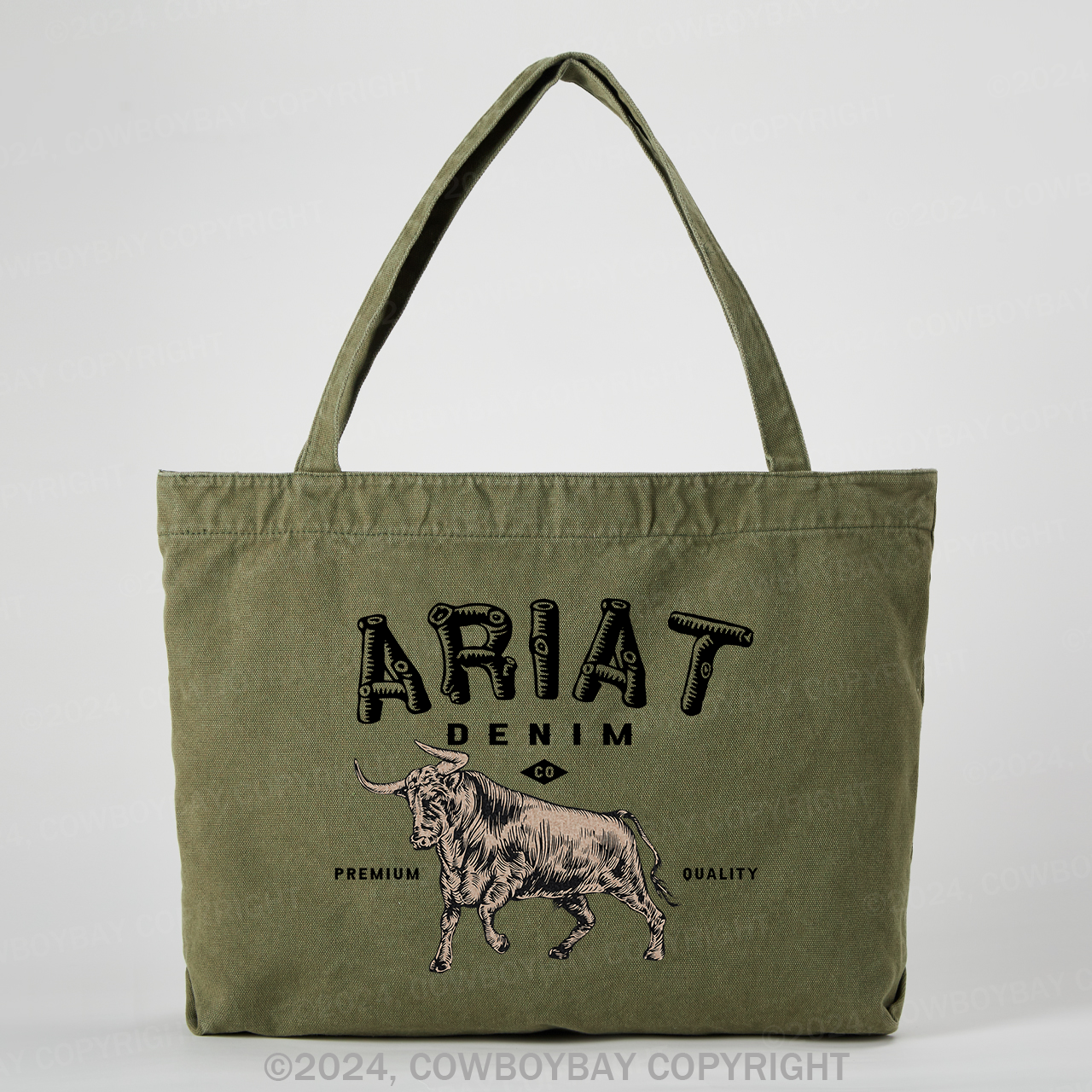 Ariat Denim Cowboy Tote Bag