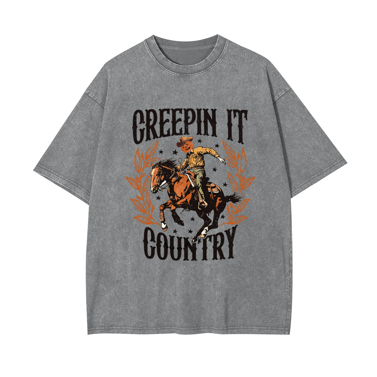 Creepin It Country Western Halloween Garment-dye Tees