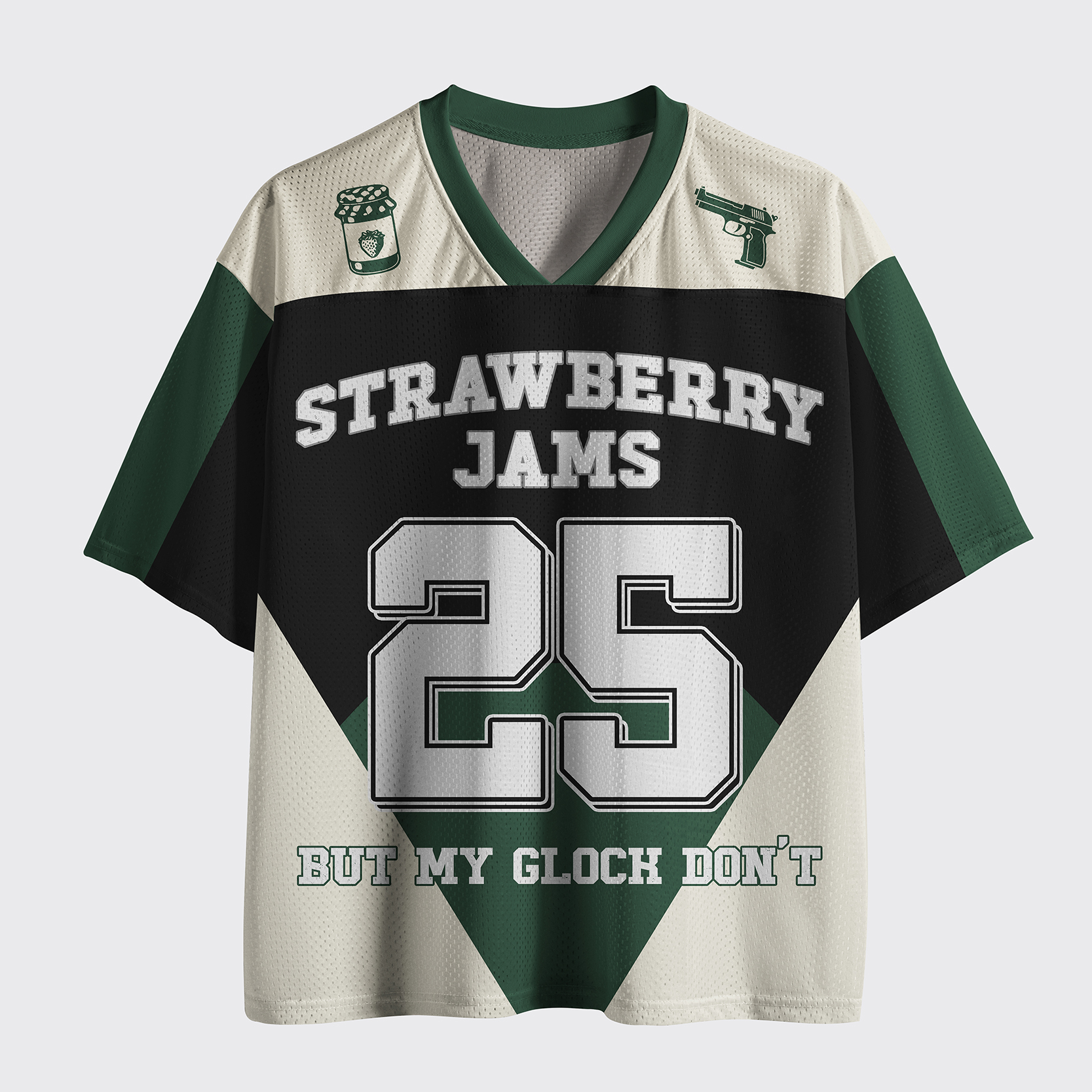 Personalization Strawberry Jams Funny Mesh Jersey