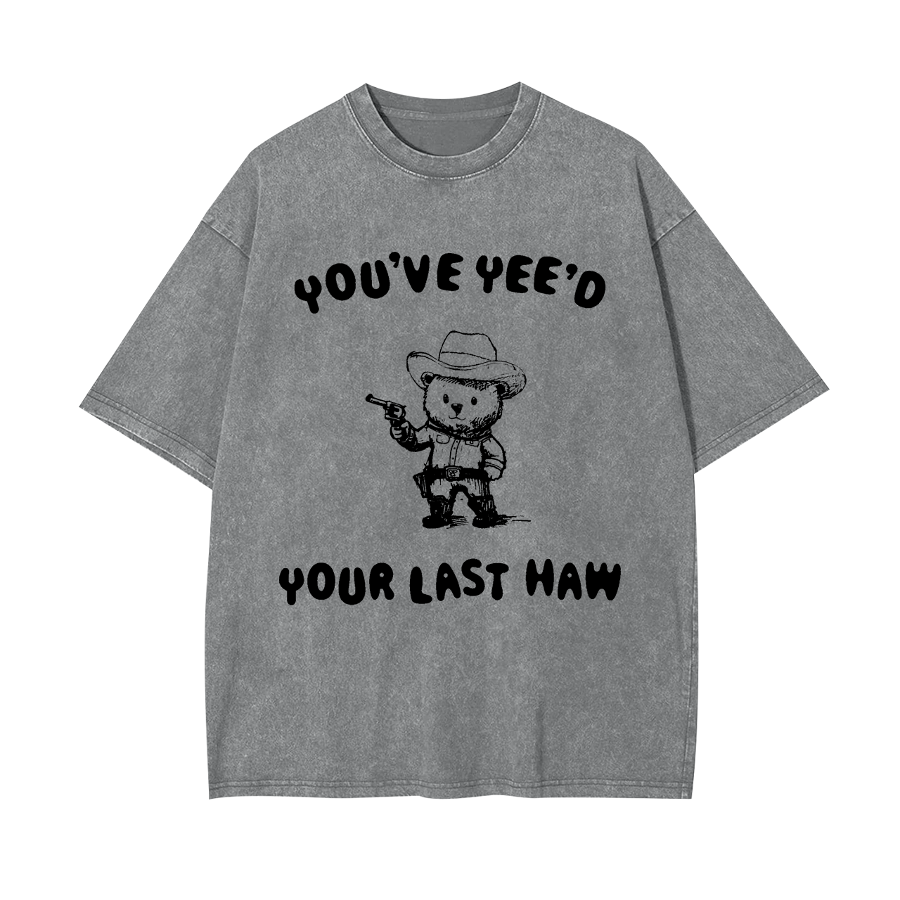 Cowboy Bear As A Cop Garment-dye Tees