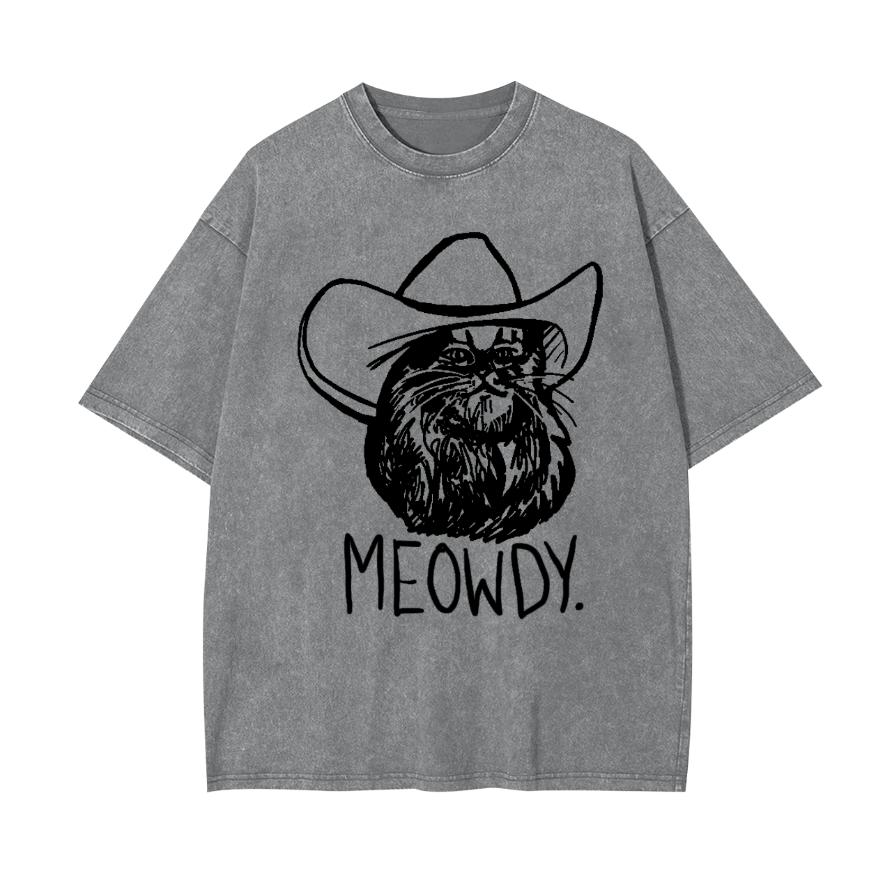 Meowdy Texas Cat Garment-dye Tees