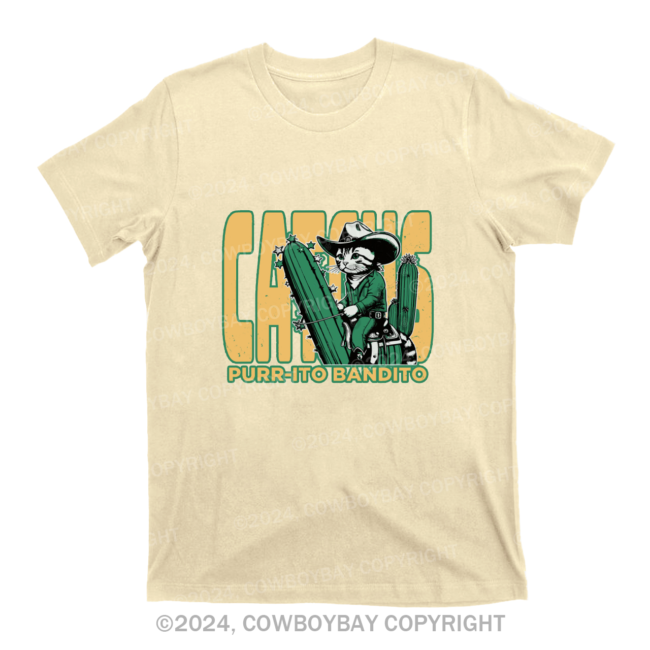 Cowboy Cat With Funny Cactus T-Shirts