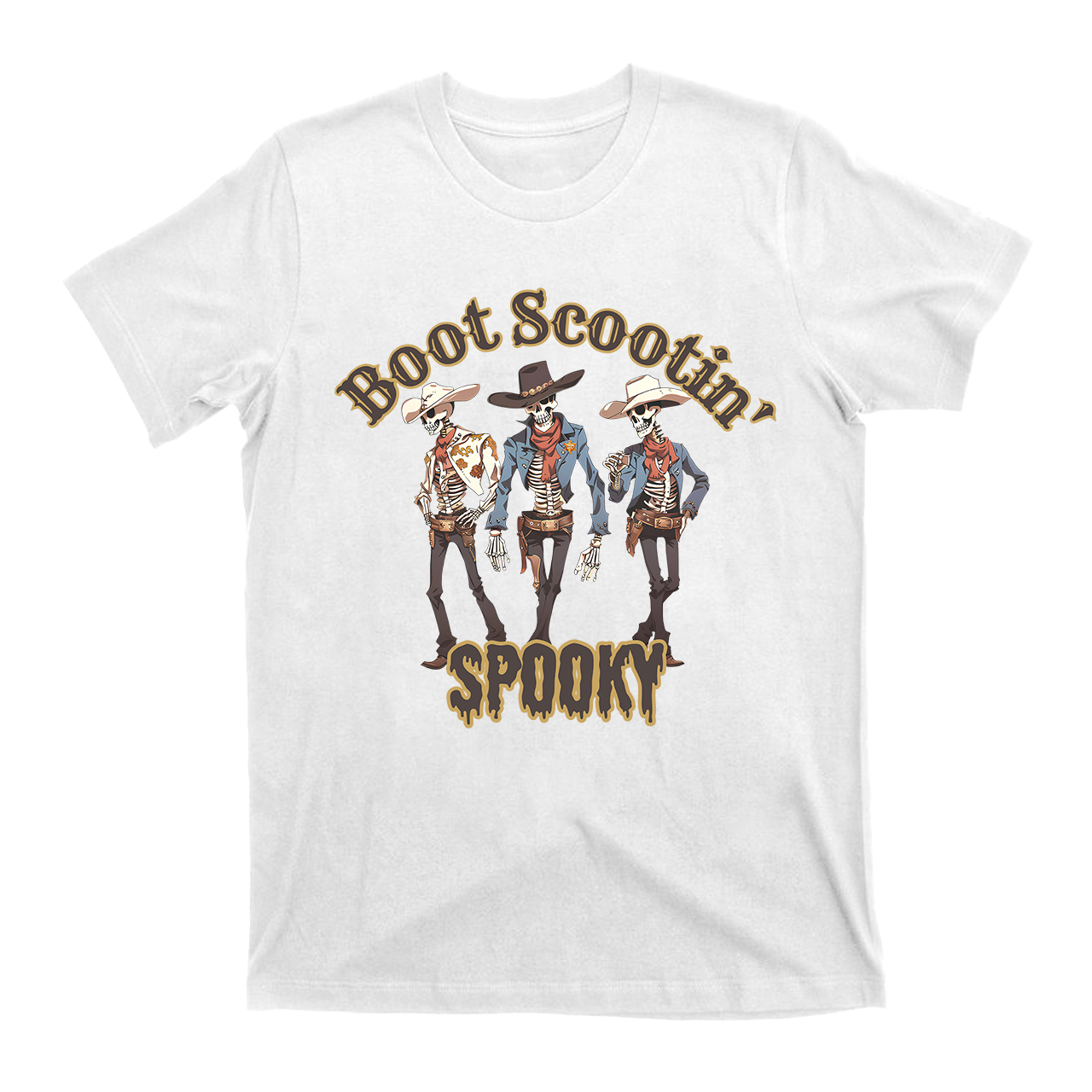 Halloween Boot Scootin Skeleton Cowboy T-Shirts