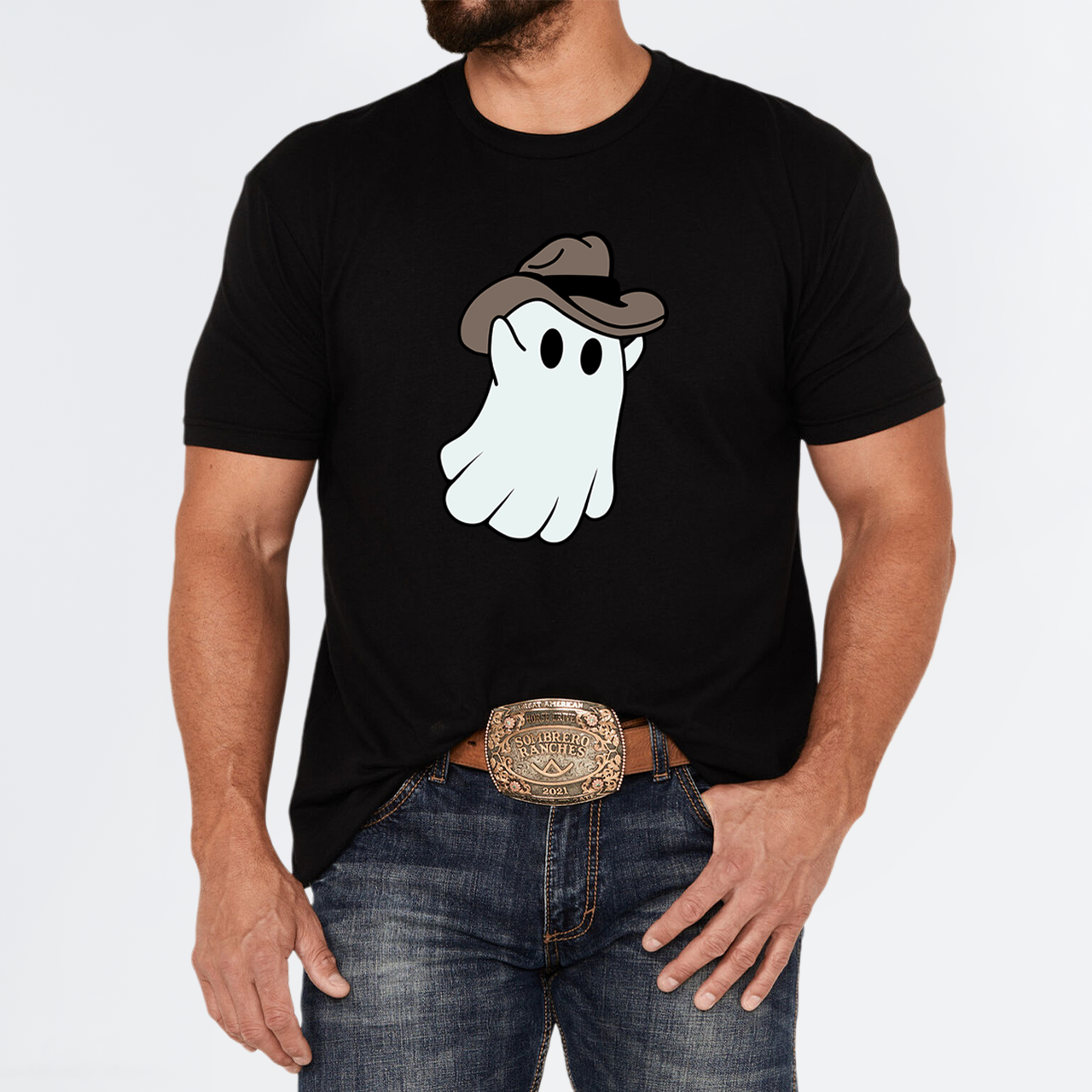 Western Halloween Ghost Cowboy T-Shirt