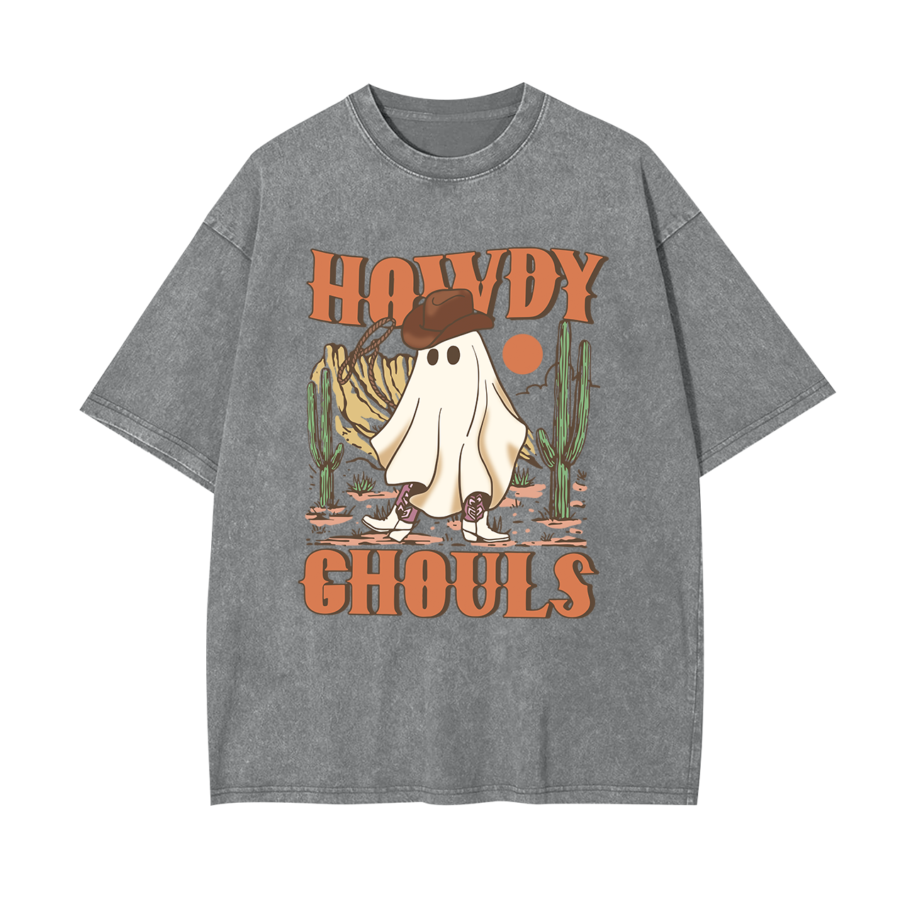 Howdy Ghouls Halloween Garment-dye Tees