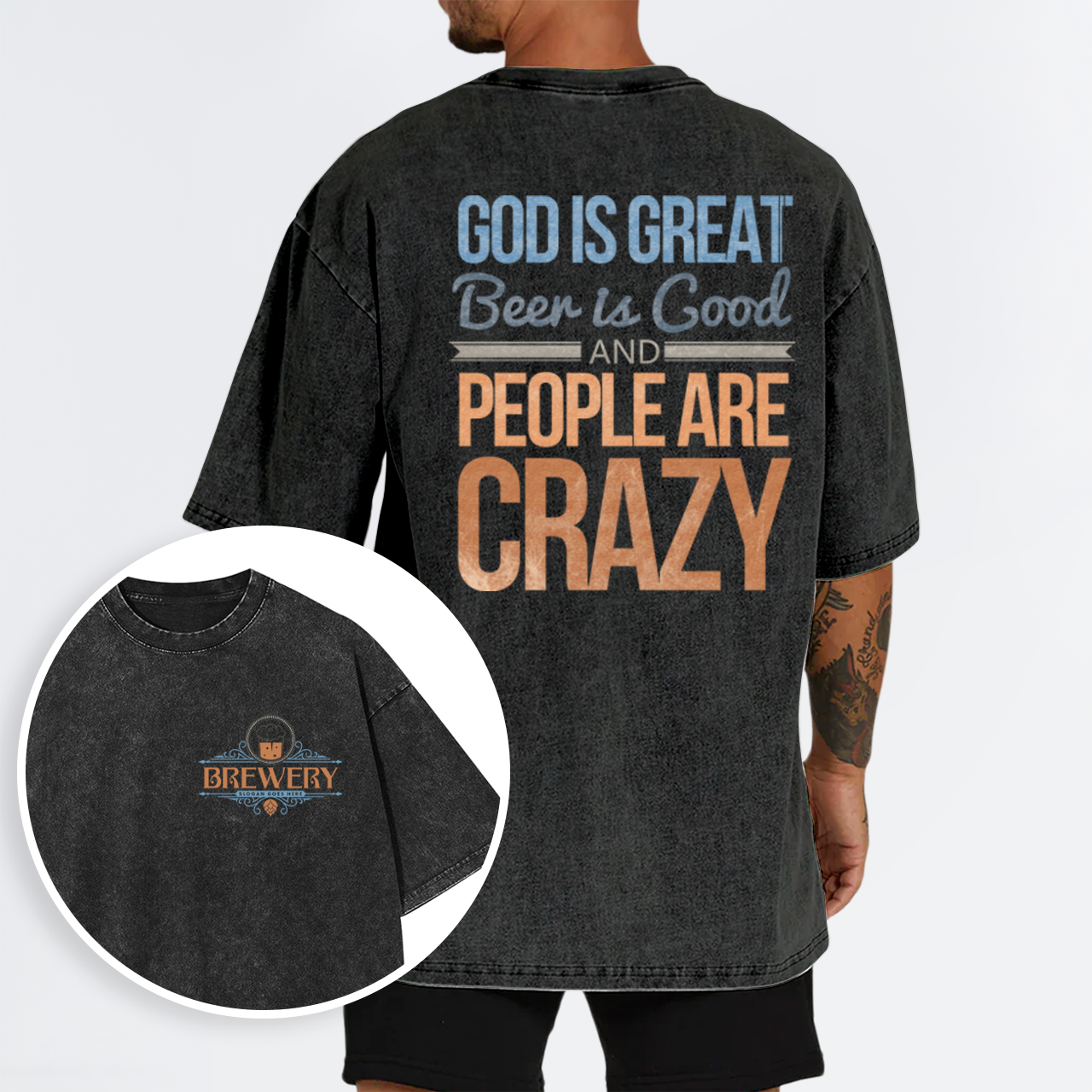 God Is Great Beer Is Good Garment-dye Tees