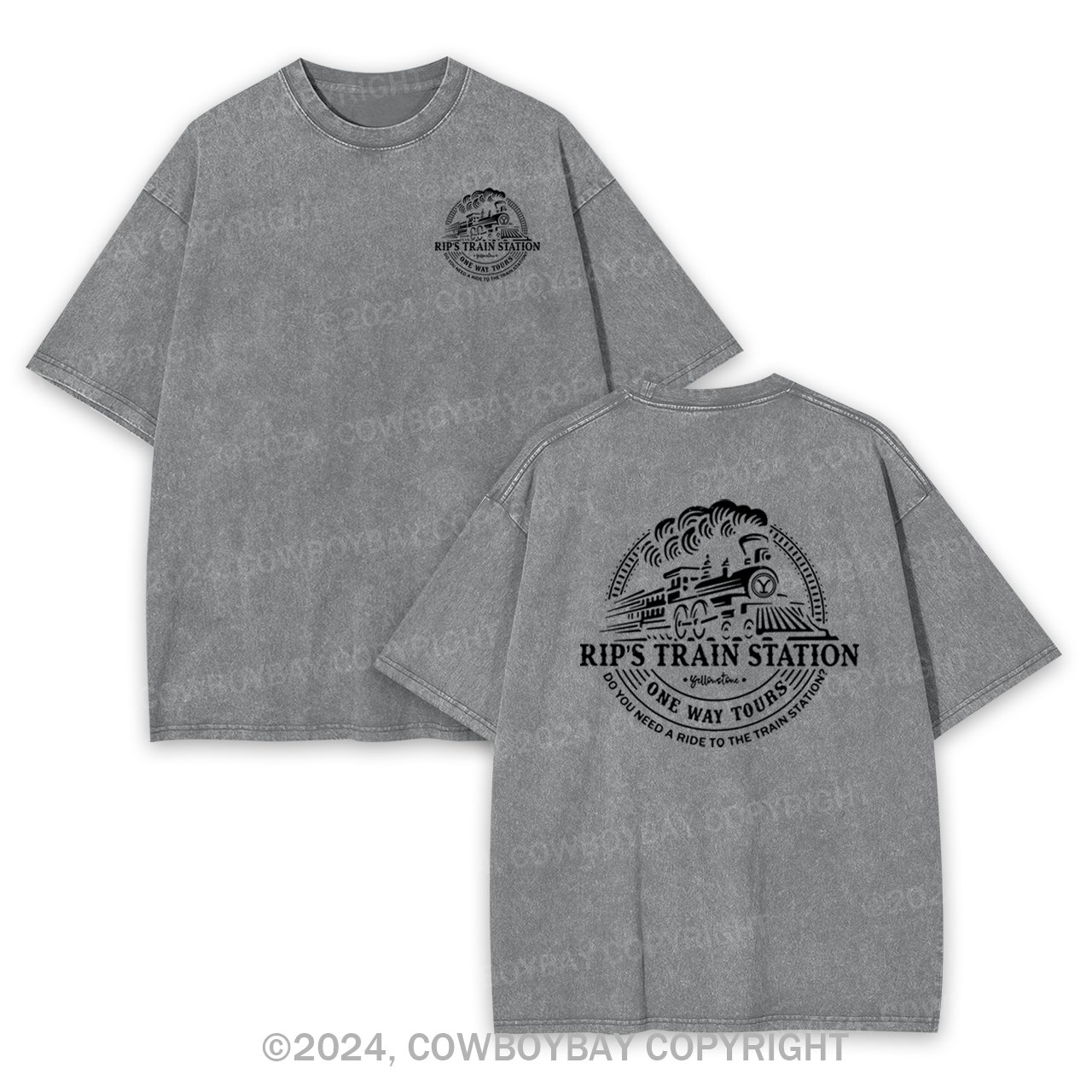 Rip's Train Station Garment-dye Tees