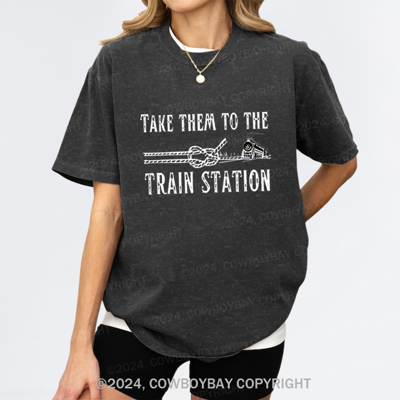 Take Them To The Train Station Garment-dye Tees