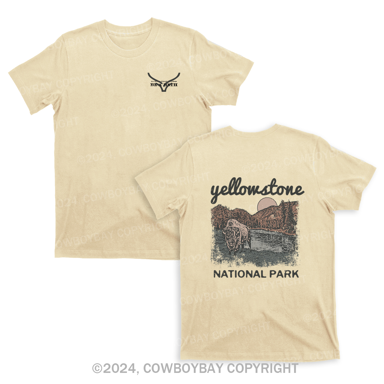 Midwest American Buffalo Sunset T-Shirts