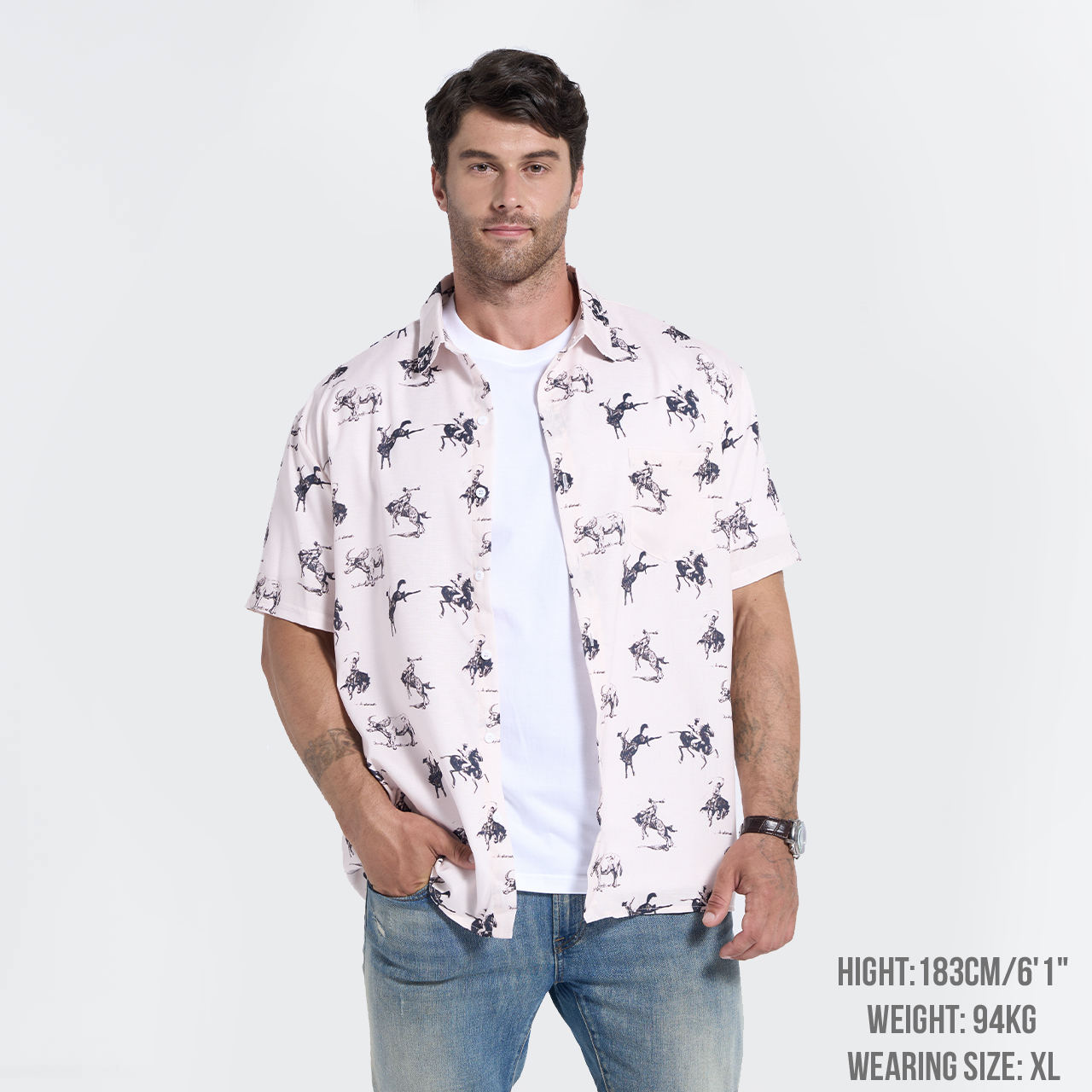 Rodeo Western Pattern Button Up Shirts
