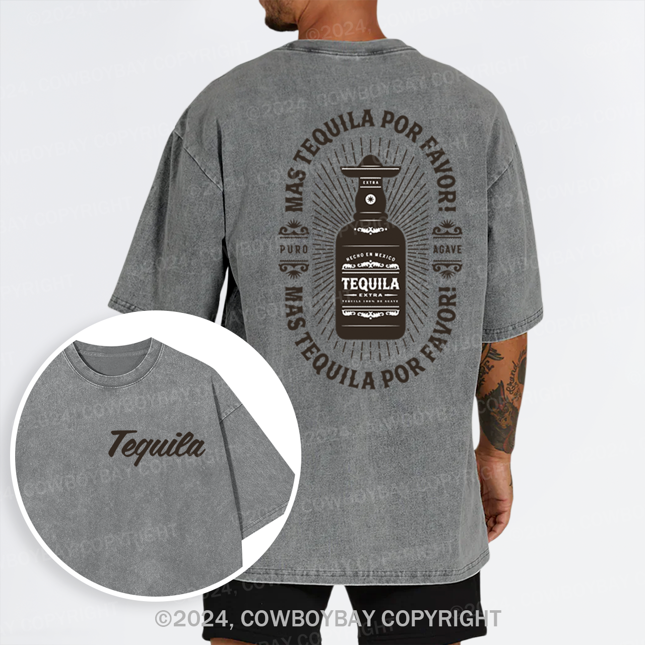 Vintage Mas Tequila Garment-dye Tees