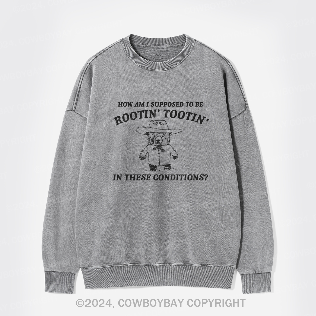 I Can't Root And Toot In These Conditions Washed Sweatshirts