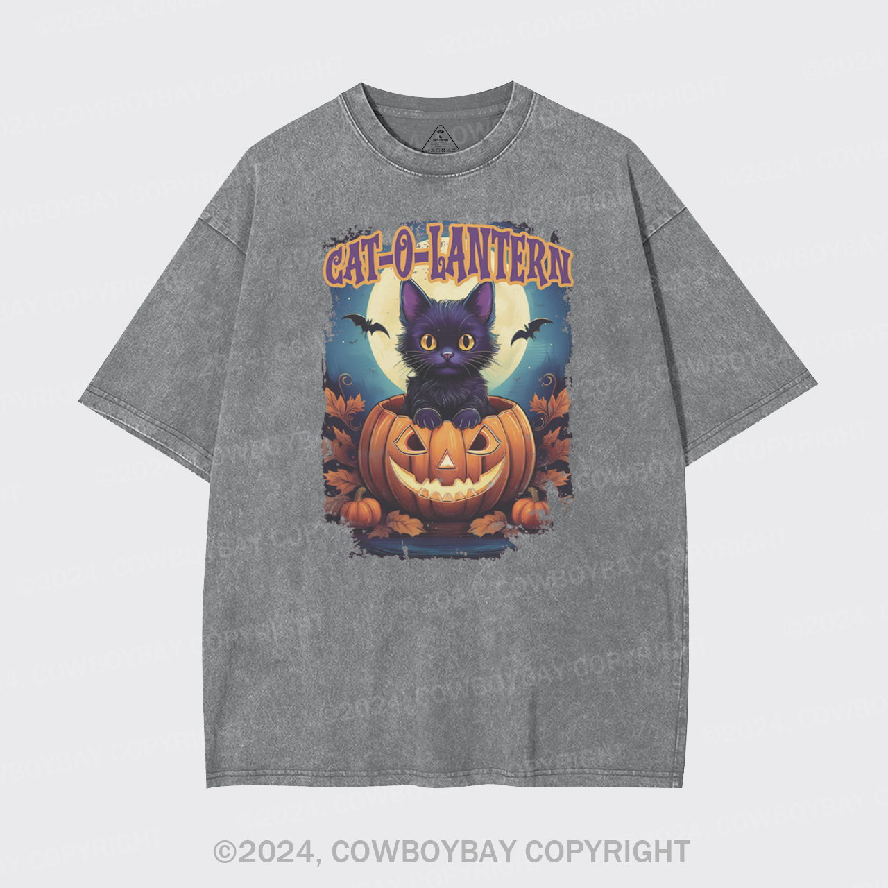 Cat-O-Lantern Garment-dye Tees