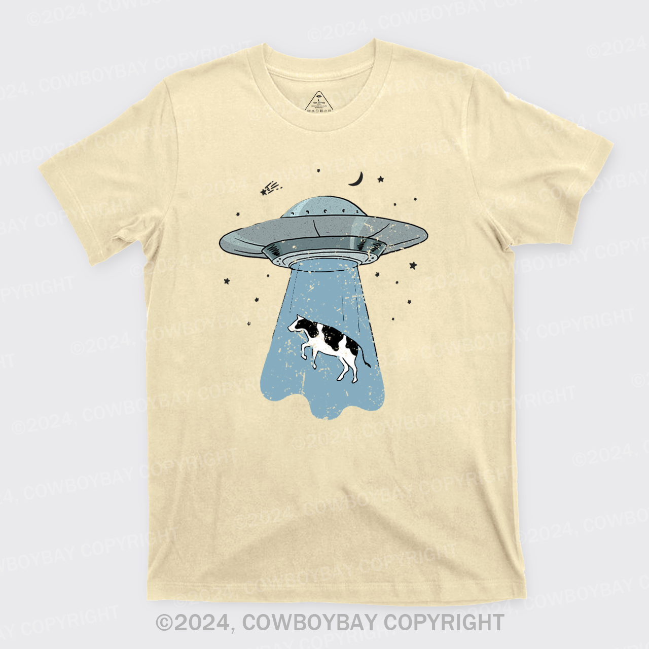 Funny UFO Alien Cow  T-Shirts