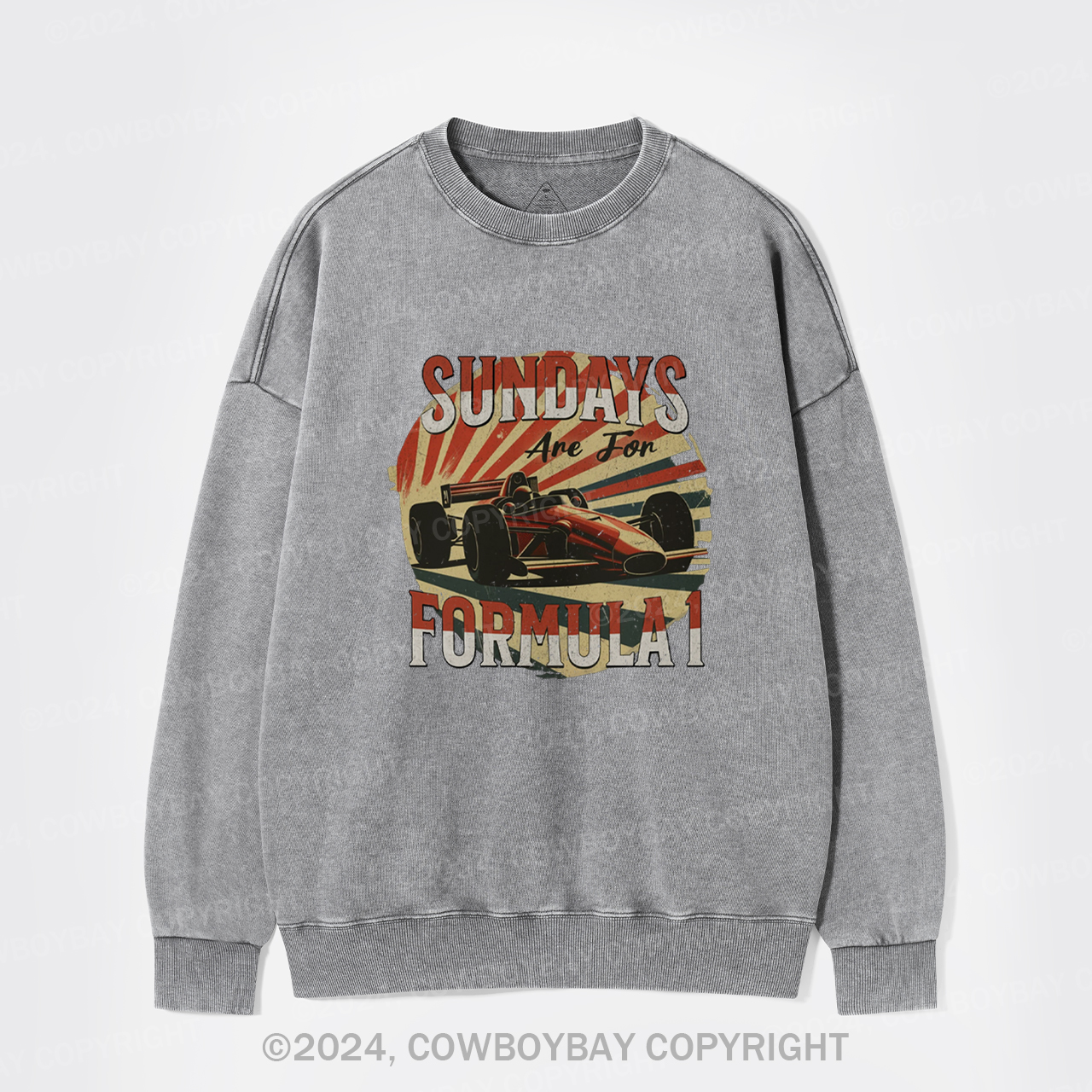 Retro F1 Washed Sweatshirts