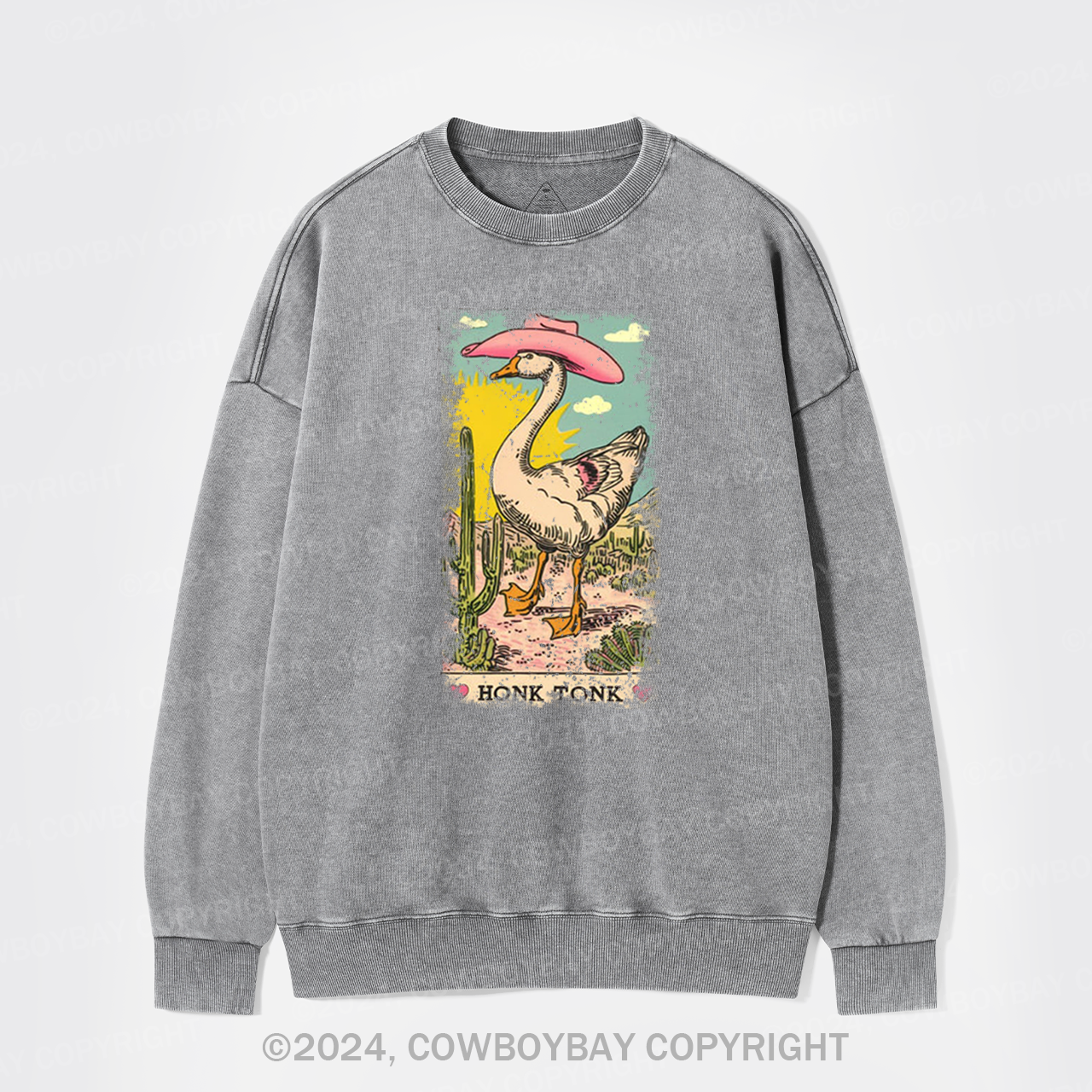 Honk Tonk Goose Tarot Washed Sweatshirts