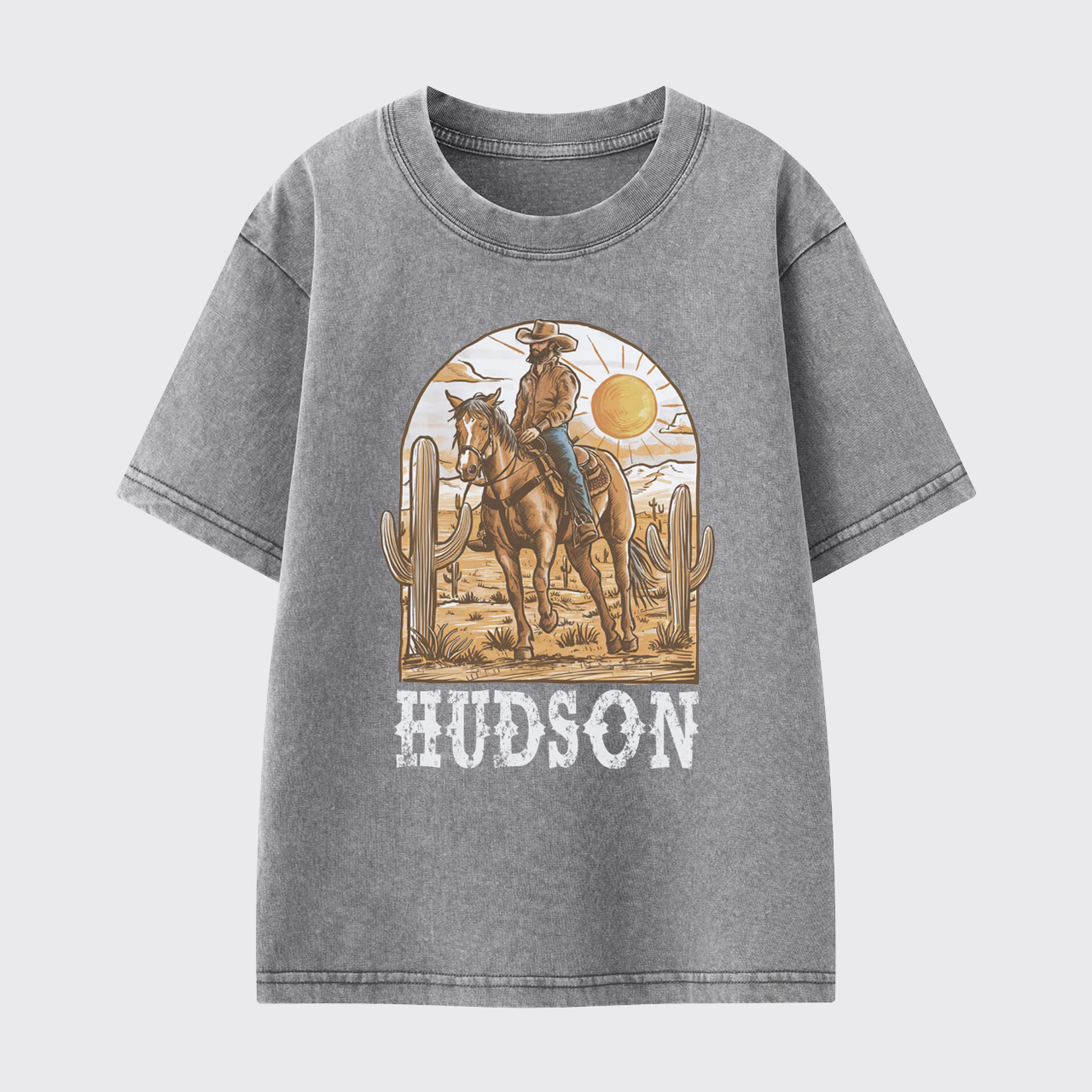 Personalized Cowboy Desert Washed Toddler T-shirt