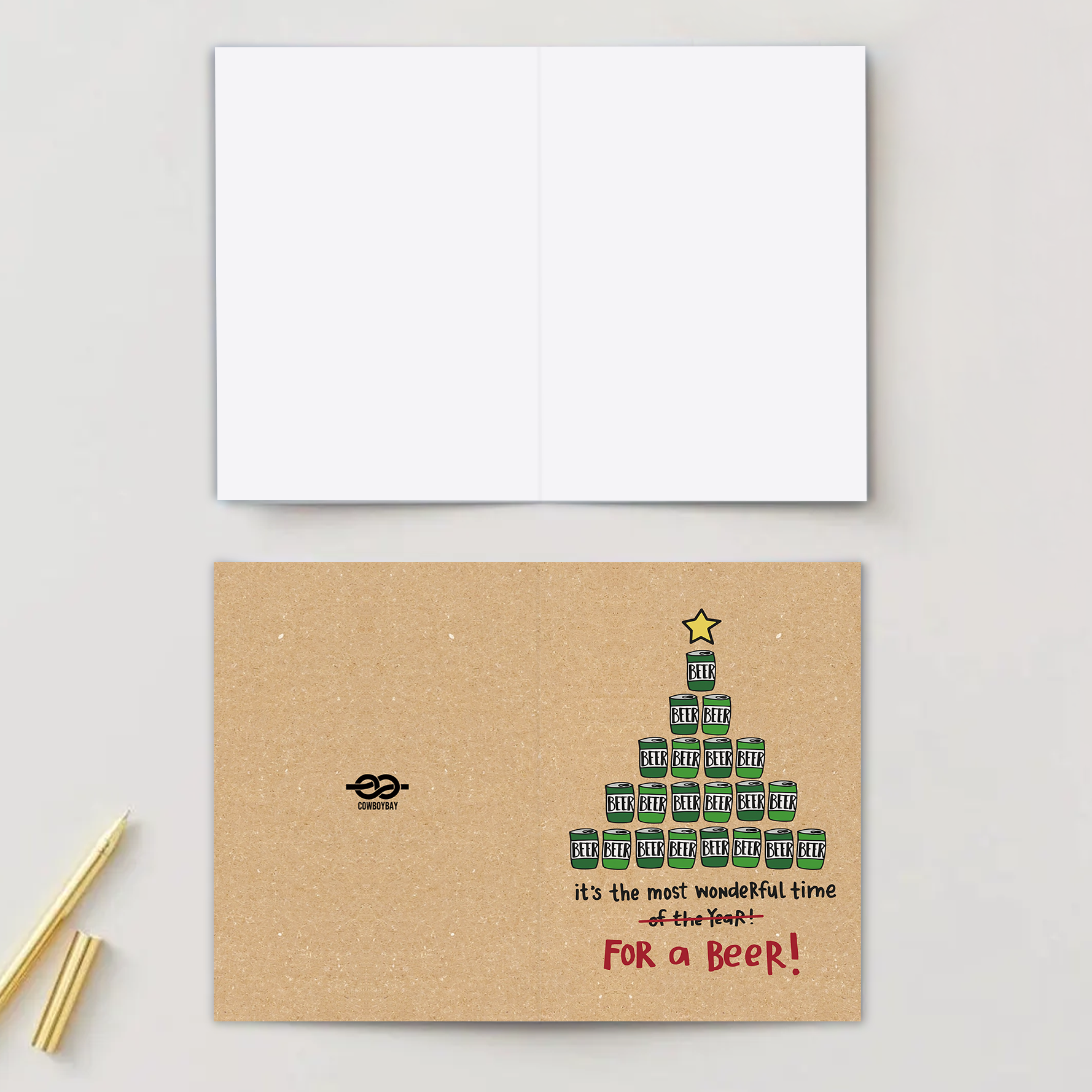 Beer Christmas Tree_Cowboybay Card