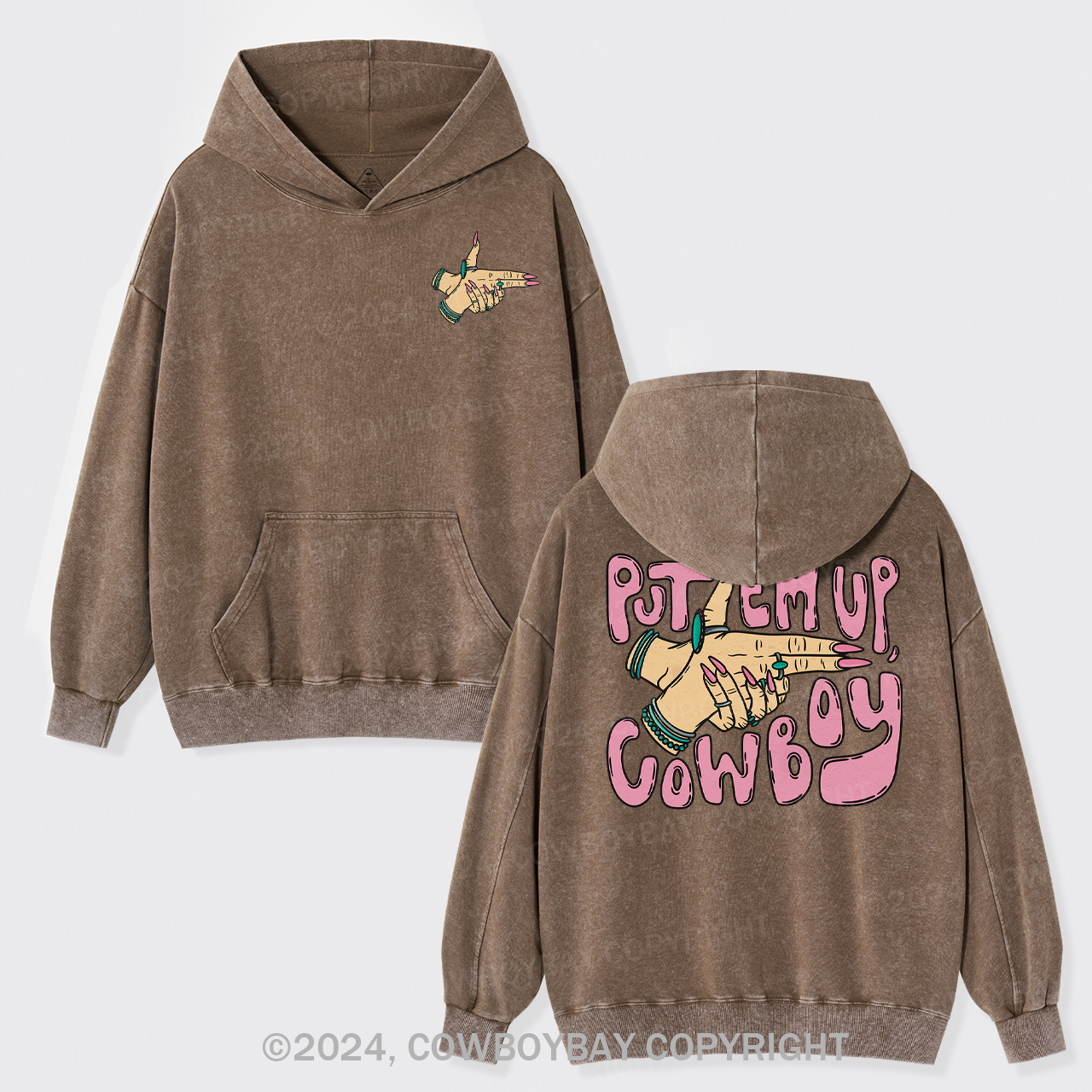 Put ��Em Up Cowboy Garment-Dye Hoodies