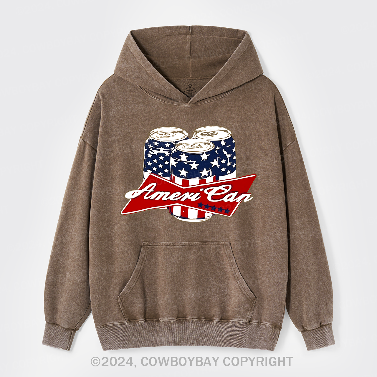 American Beer Western Garment-dye Hoodies