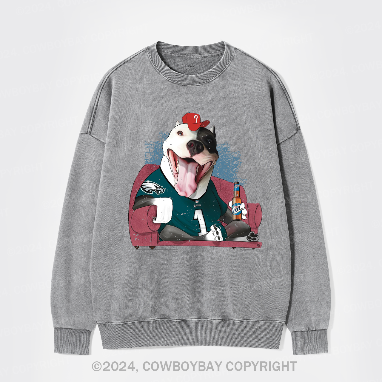 Watching Football And Drinking Washed Sweatshirts