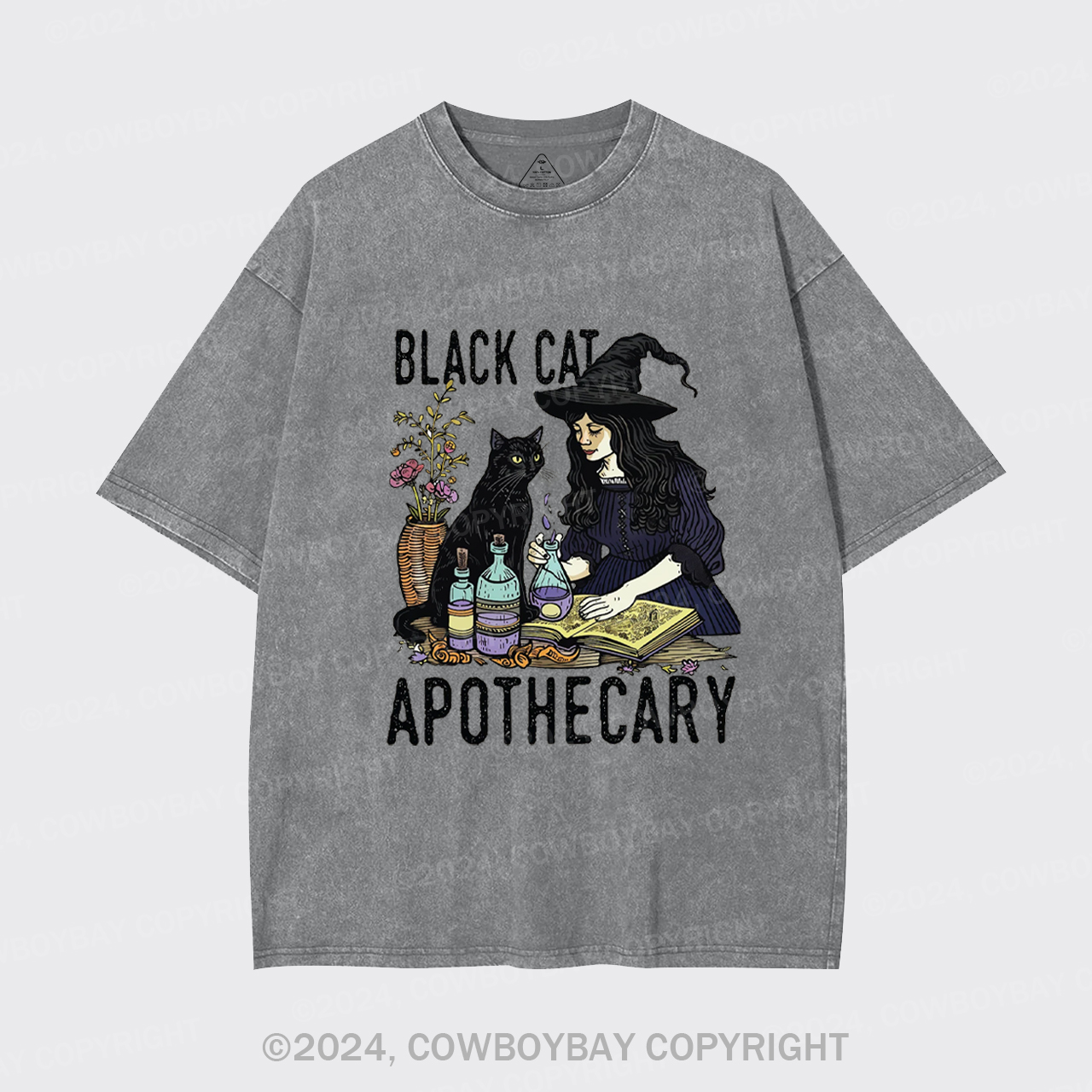 Black Cat Apothecary Garment-dye Tees