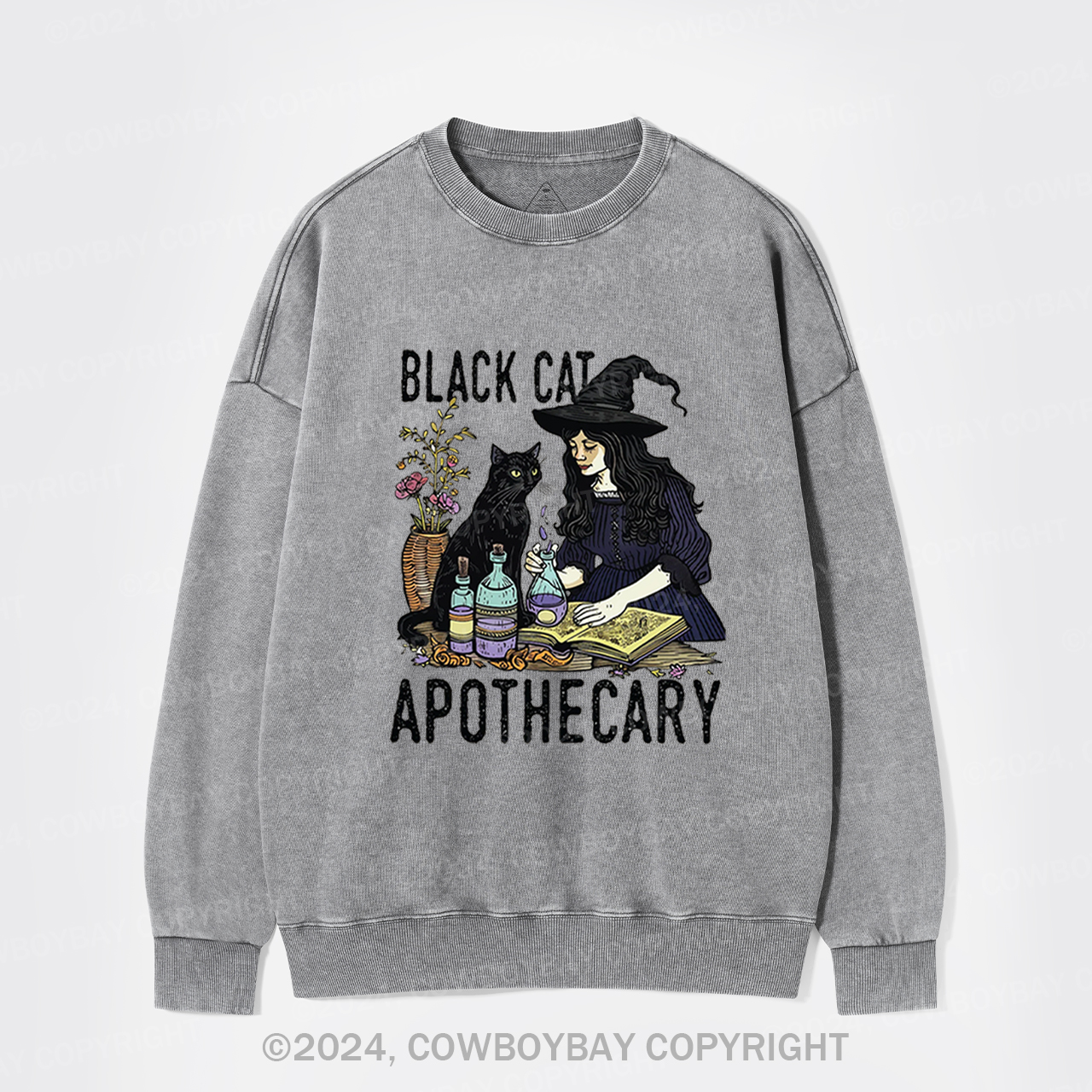 Black Cat Apothecary Washed Sweatshirts