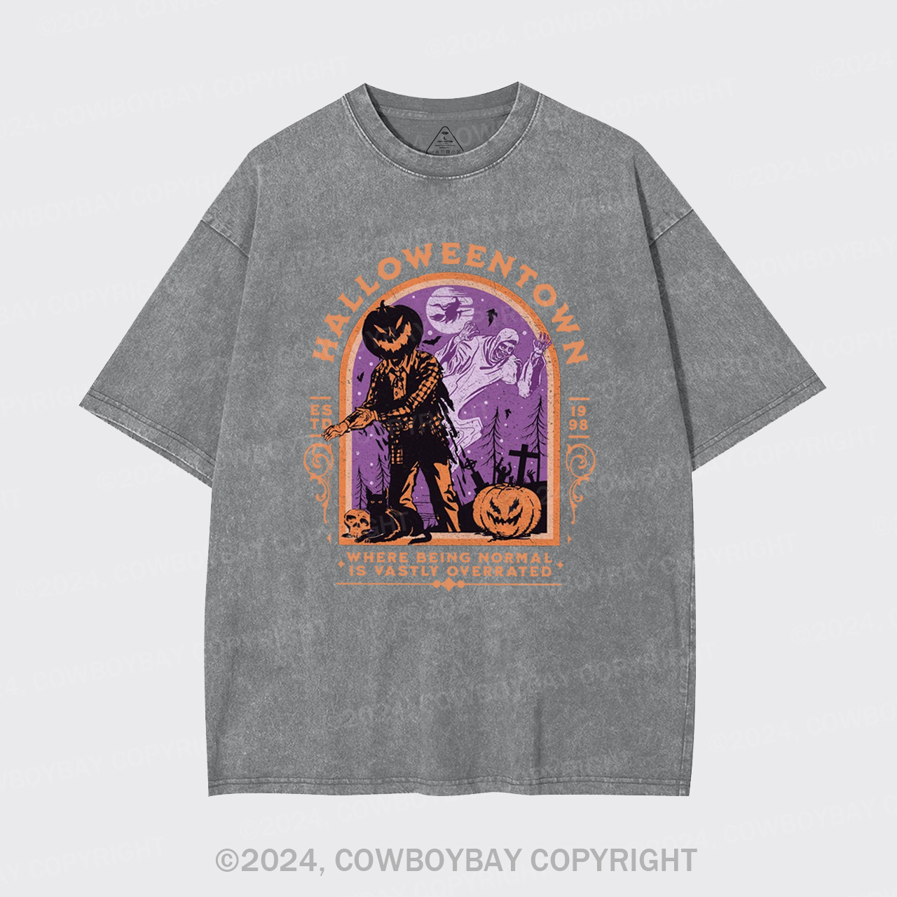 Halloween Pumpkin,EST.1998 Garment-dye Tees