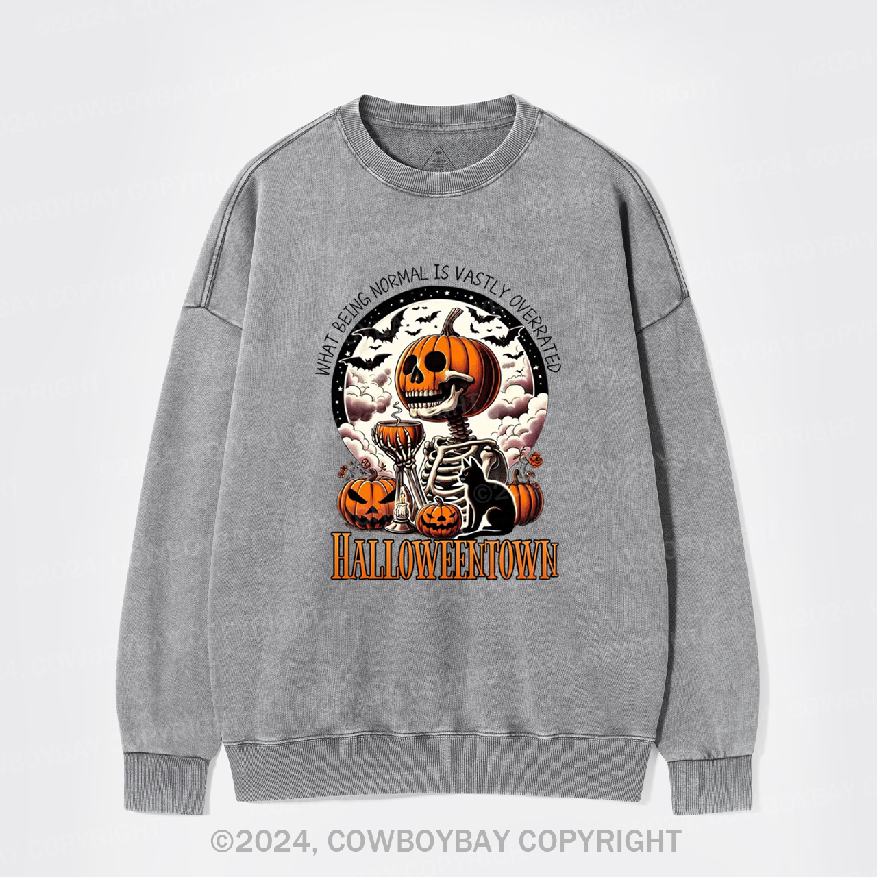 Halloweentown Spooky Vibes Washed Sweatshirts