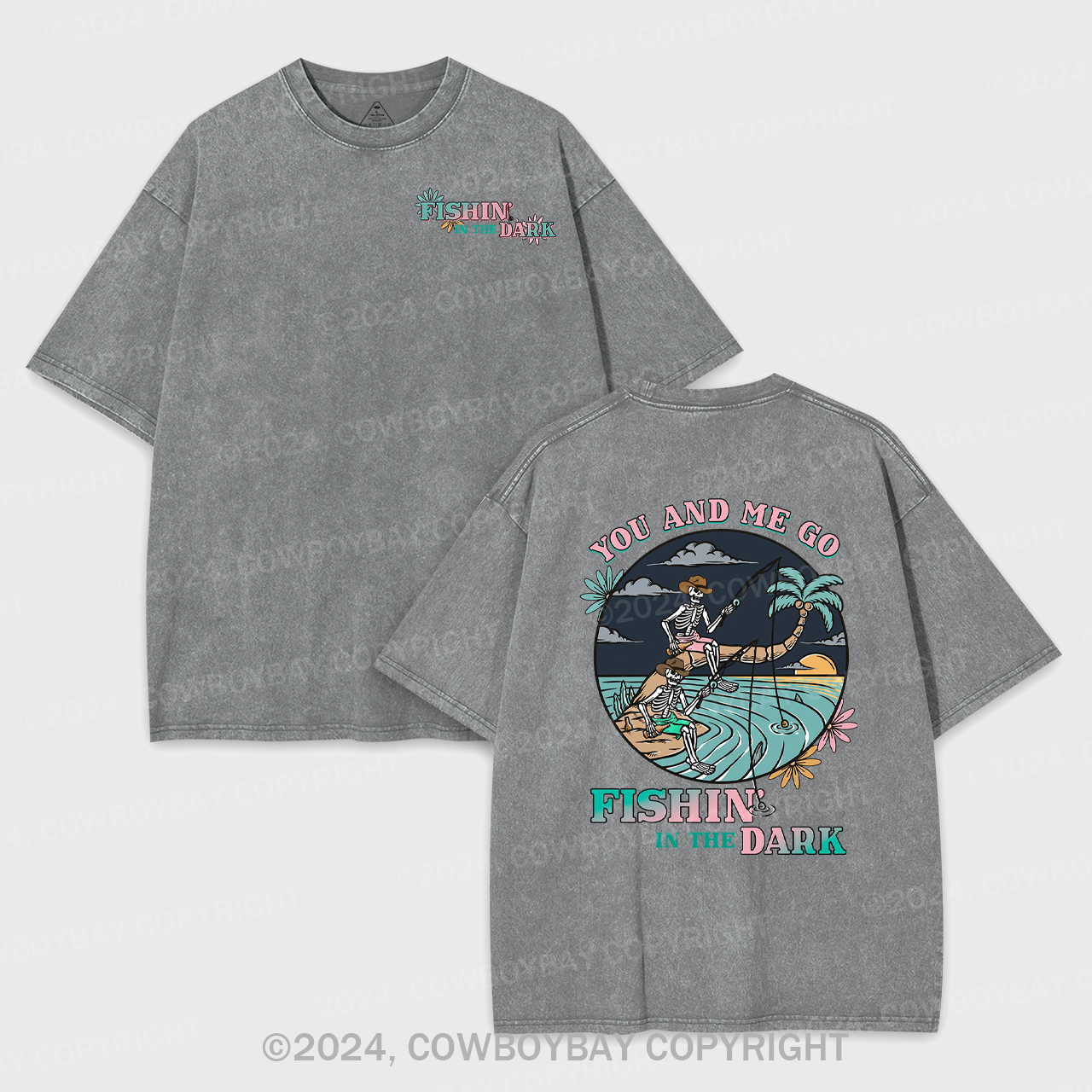 Fishin In The Dark Cowboy Garment-dye Tees