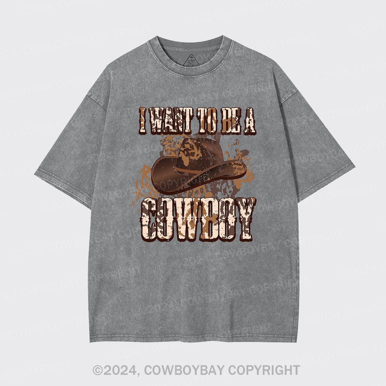 Wanna Be Cowboy Western Vintage Garment-dye Tees