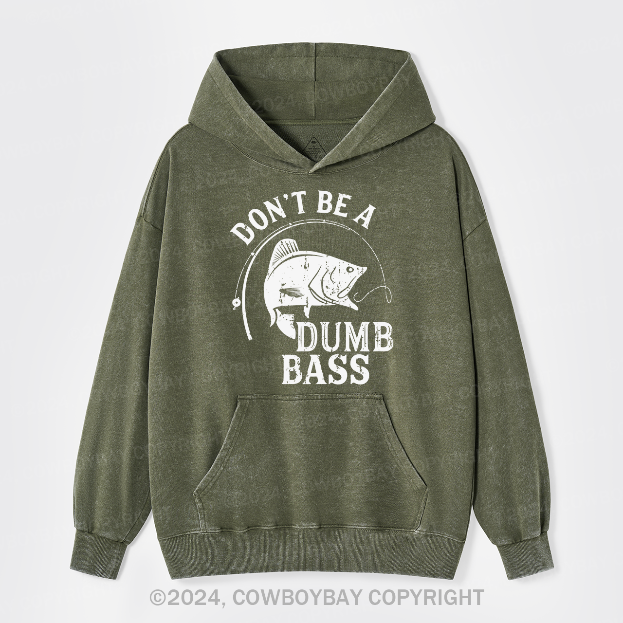 Punny Gag Meme Fisherman Loose Fit Garment-Dye Hoodies