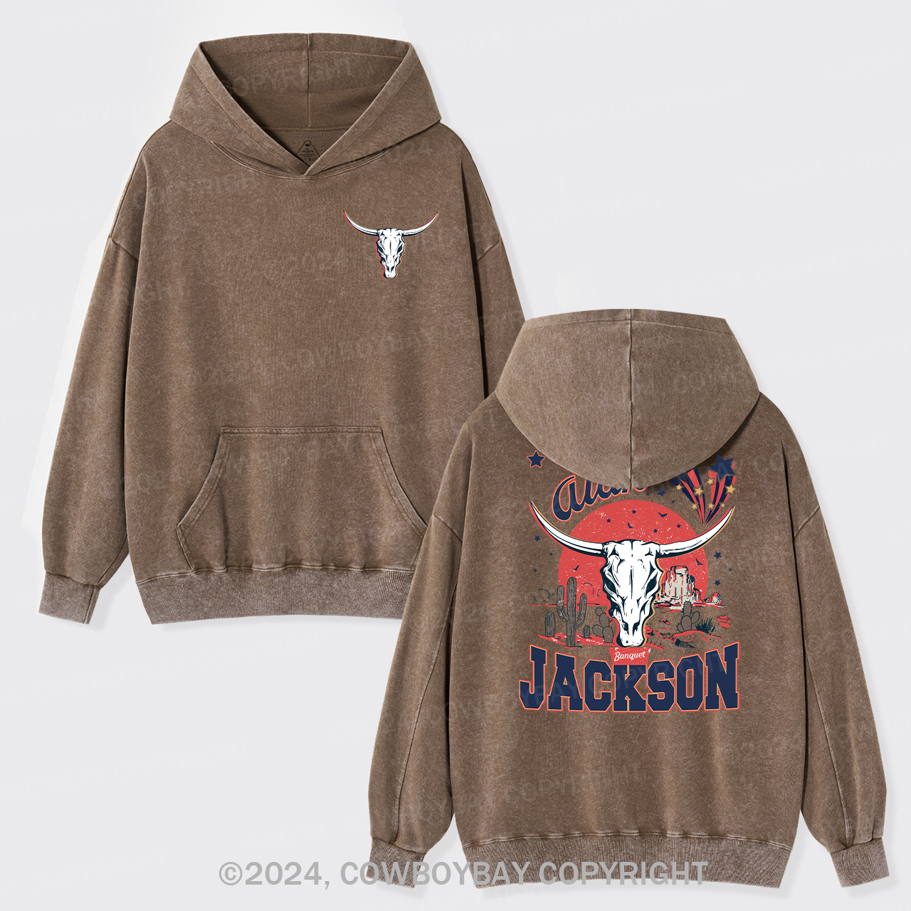 Alan Jackson Bullhead Garment-Dye Hoodies