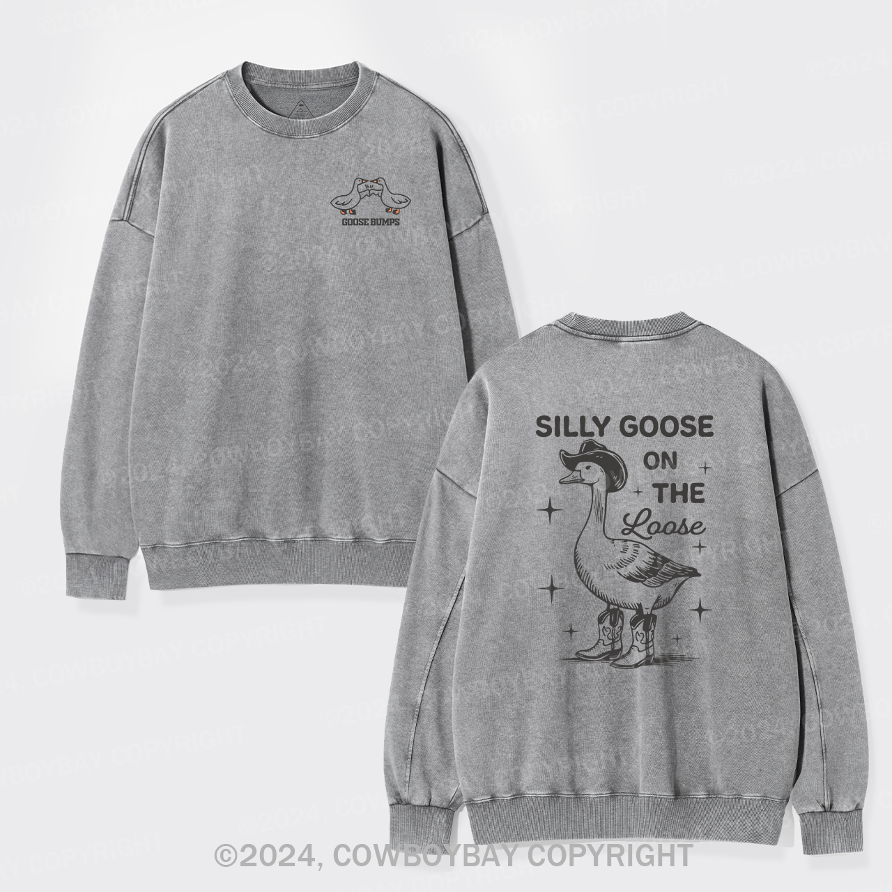 Goose Bump Washed Sweatshirts