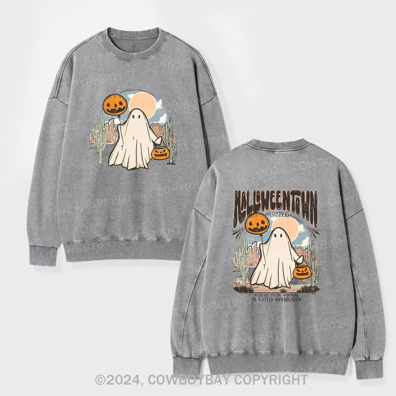 Halloweentown 1998,Where Being Normal Is Vastly Overrated Washed Sweatshirts