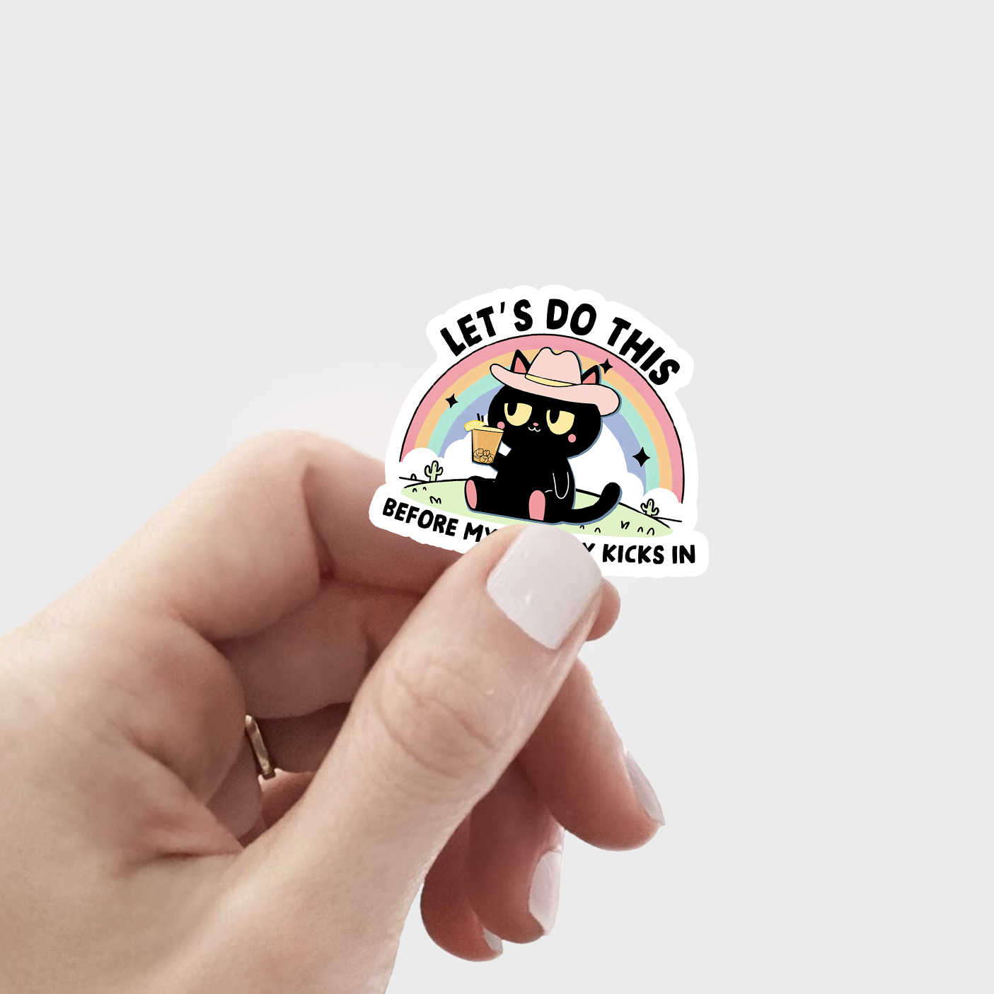 Mental Health-Let's Do This Before My Anxiety Kicks In_Cowboybay Sticker