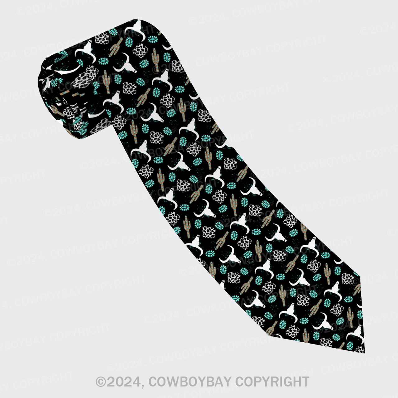 Bold Western Silk Necktie