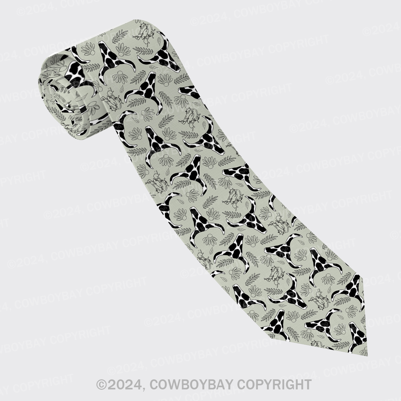 Earthy Western Silk Necktie