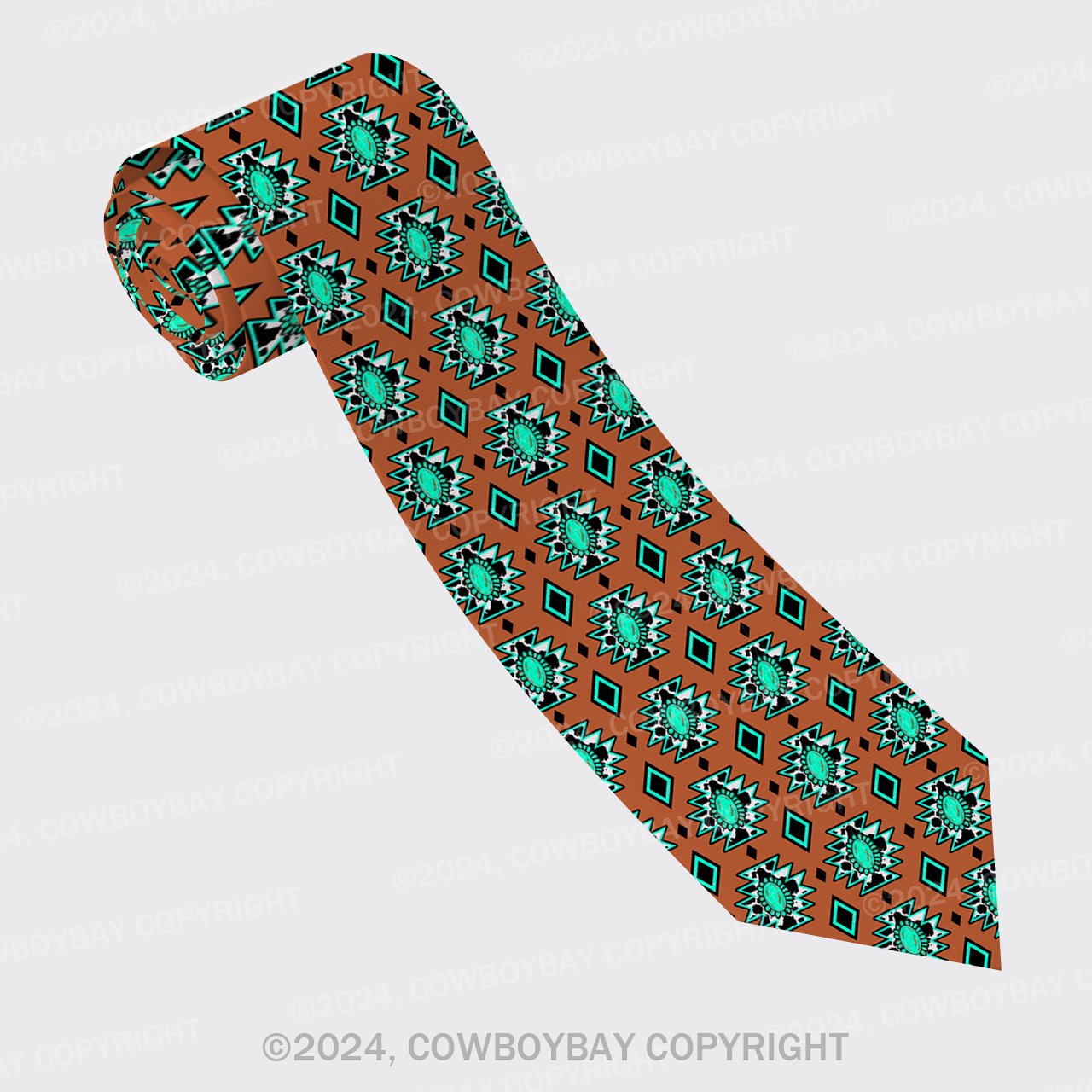 Western Aztec Silk Necktie