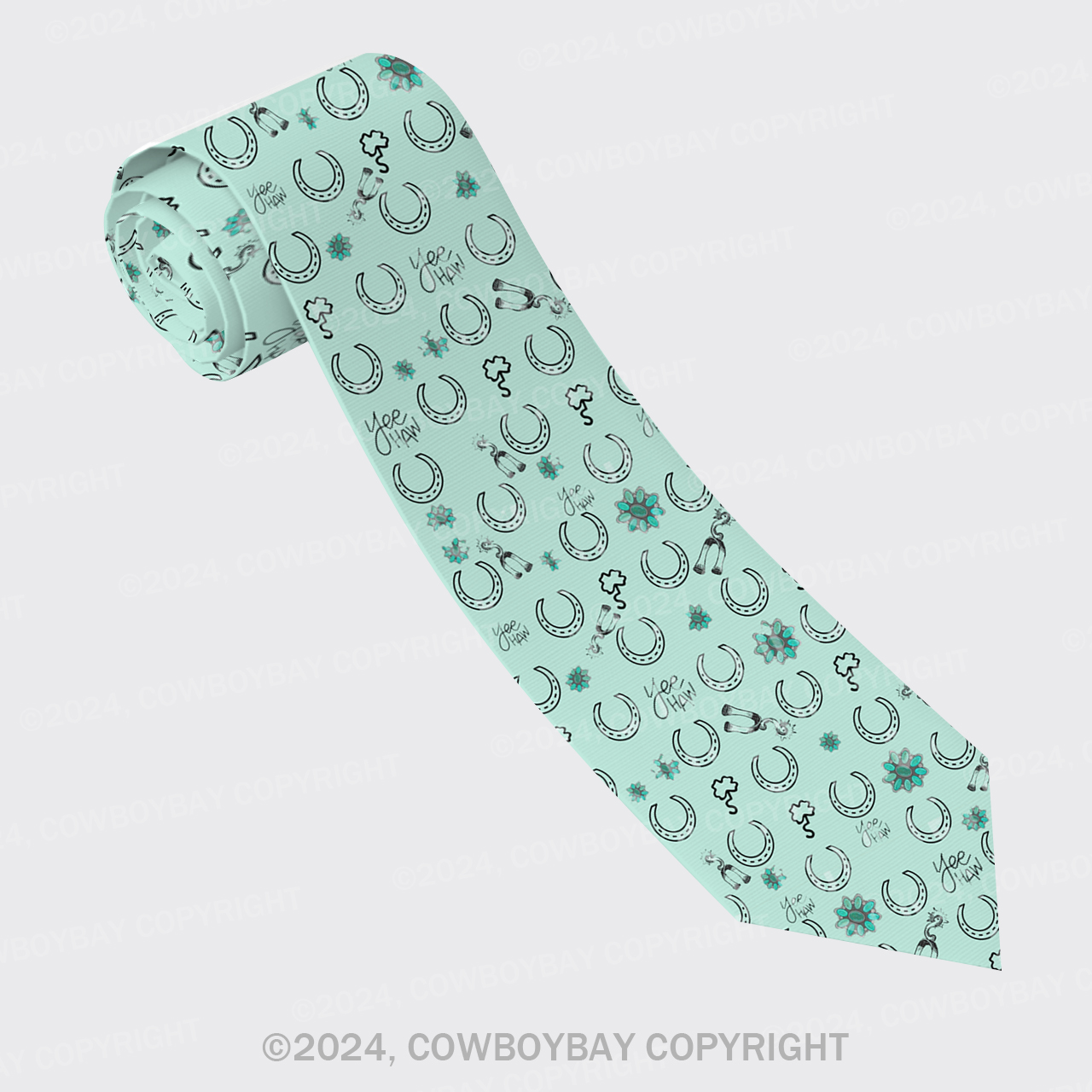 Cowboy Yeehaw Silk Necktie