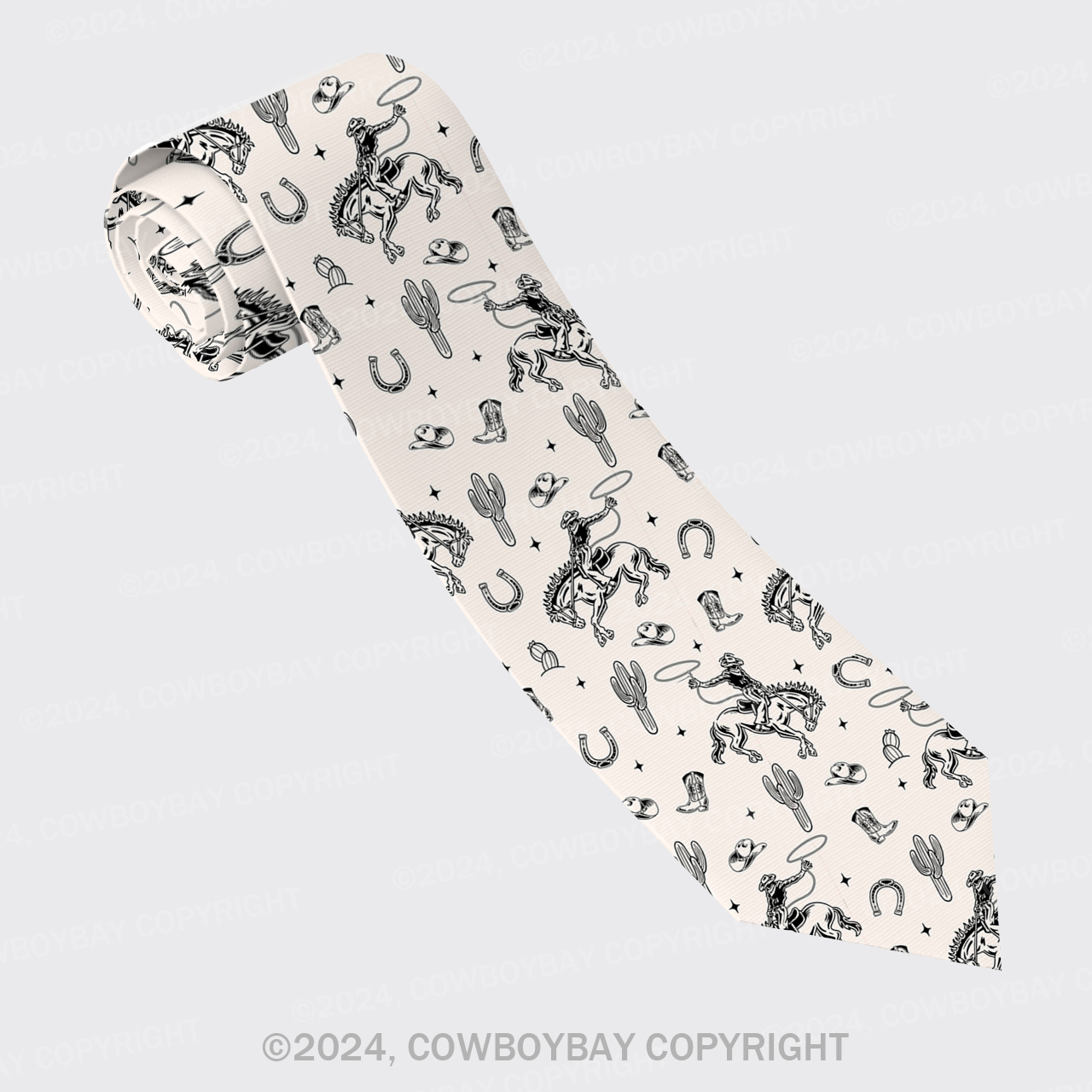 Boho Cowboy Silk Necktie