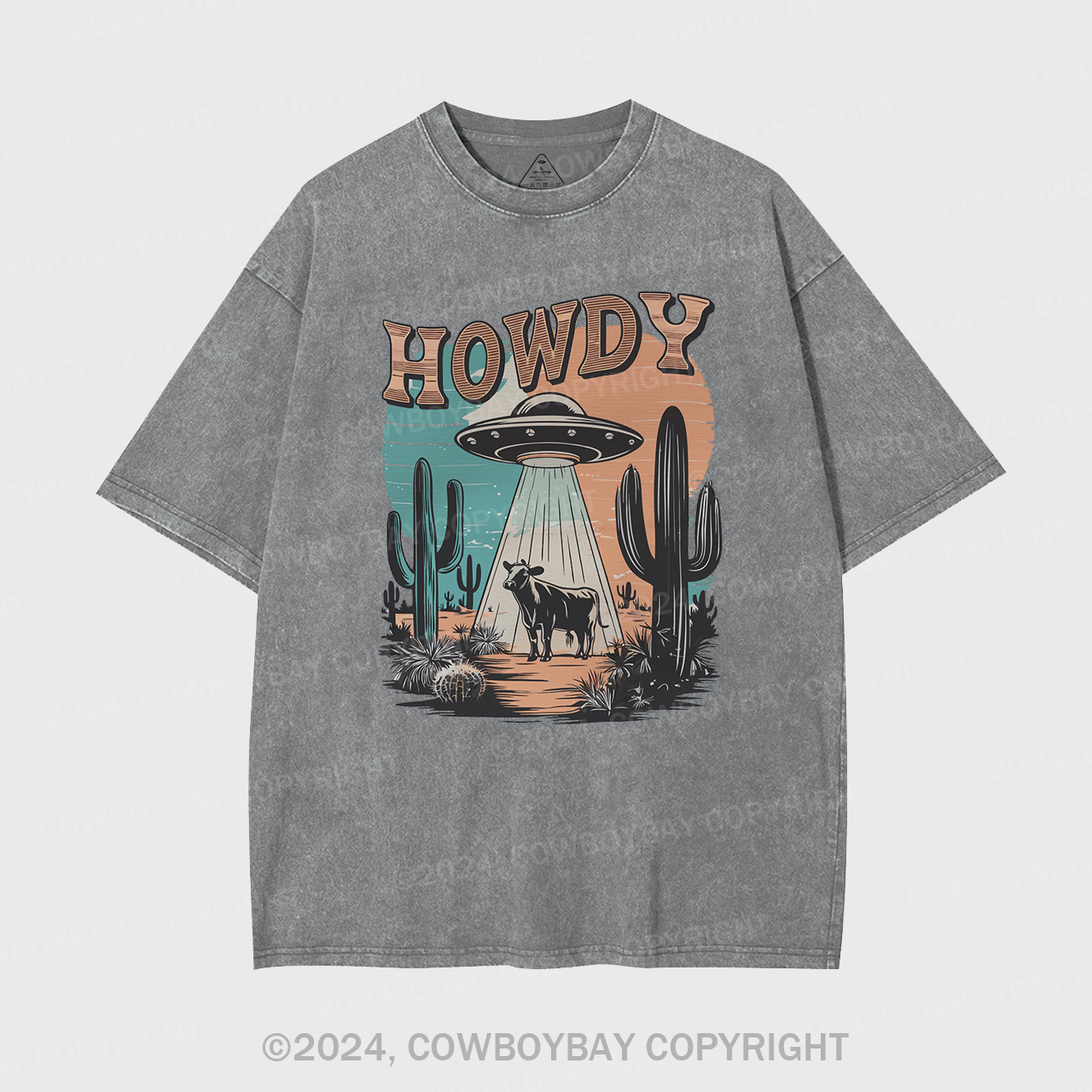 Western UFO,HOWDY Garment-dye Tees