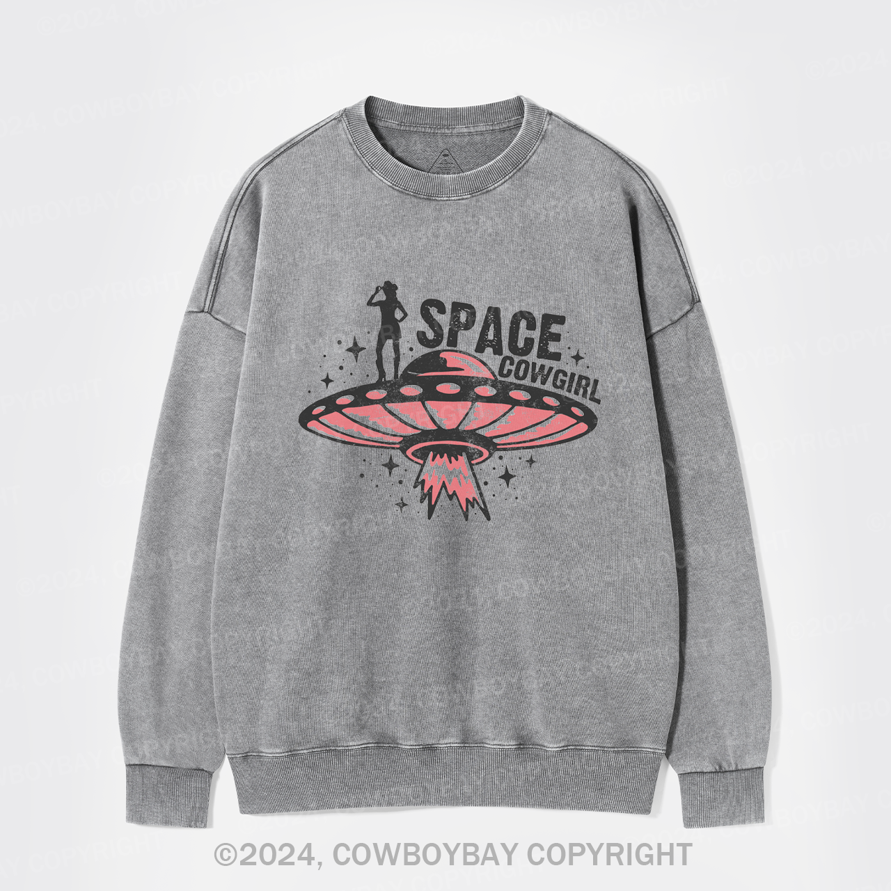 The cowgirl Is Here To Pick You Up Washed Sweatshirts