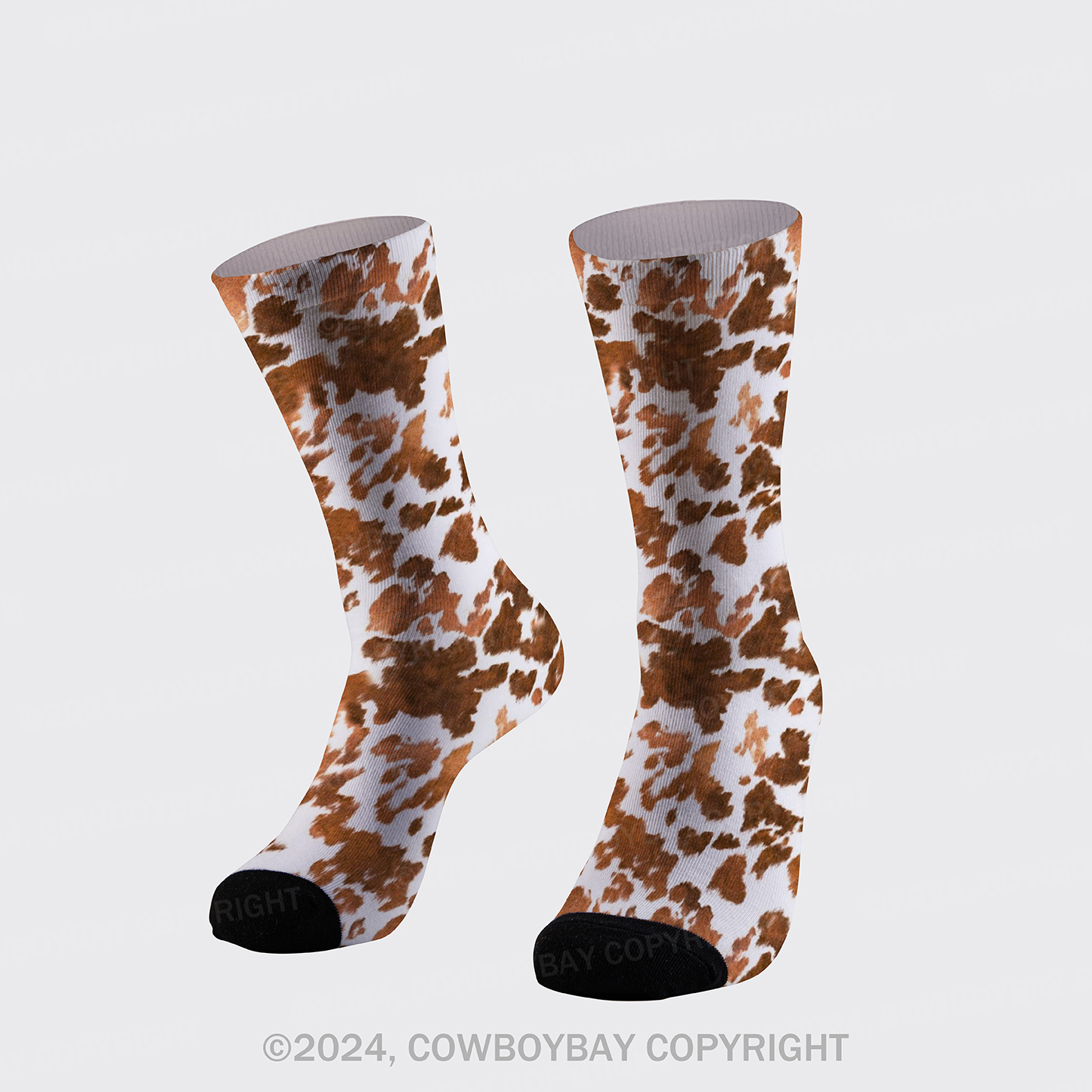 Hayride Cow Printed Cotton Socks