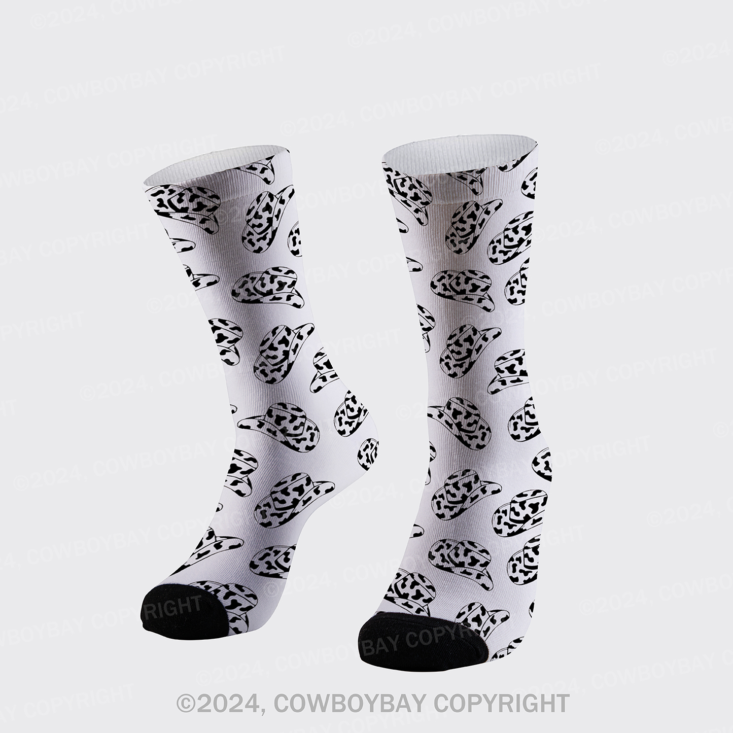 Cow Hat Printed Cotton Socks