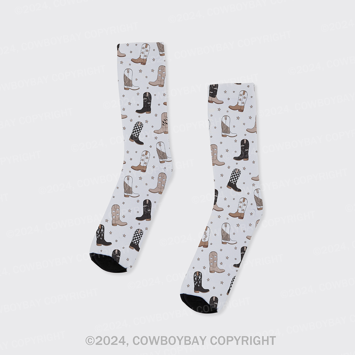 Halloween Boots Printed Cotton Socks