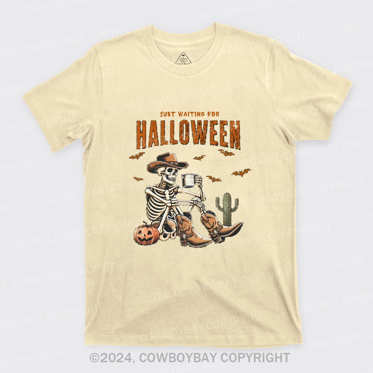 Western Skeleton Waiting for Halloween T-Shirts