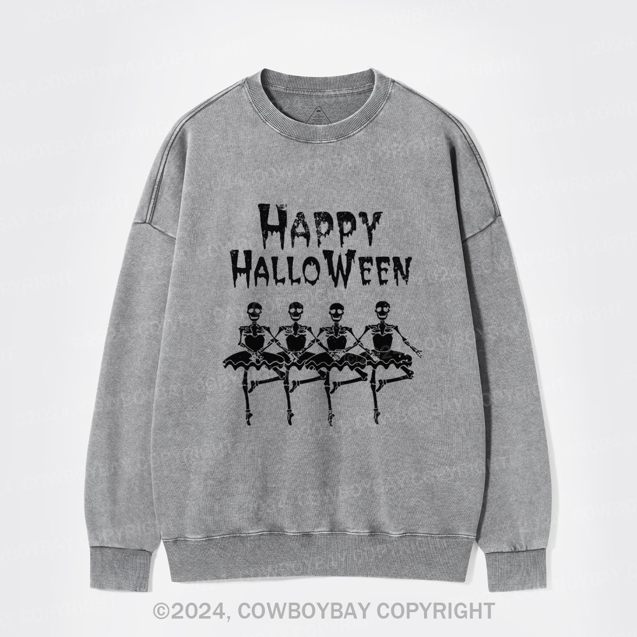 Halloween Ballerinas Washed Sweatshirts