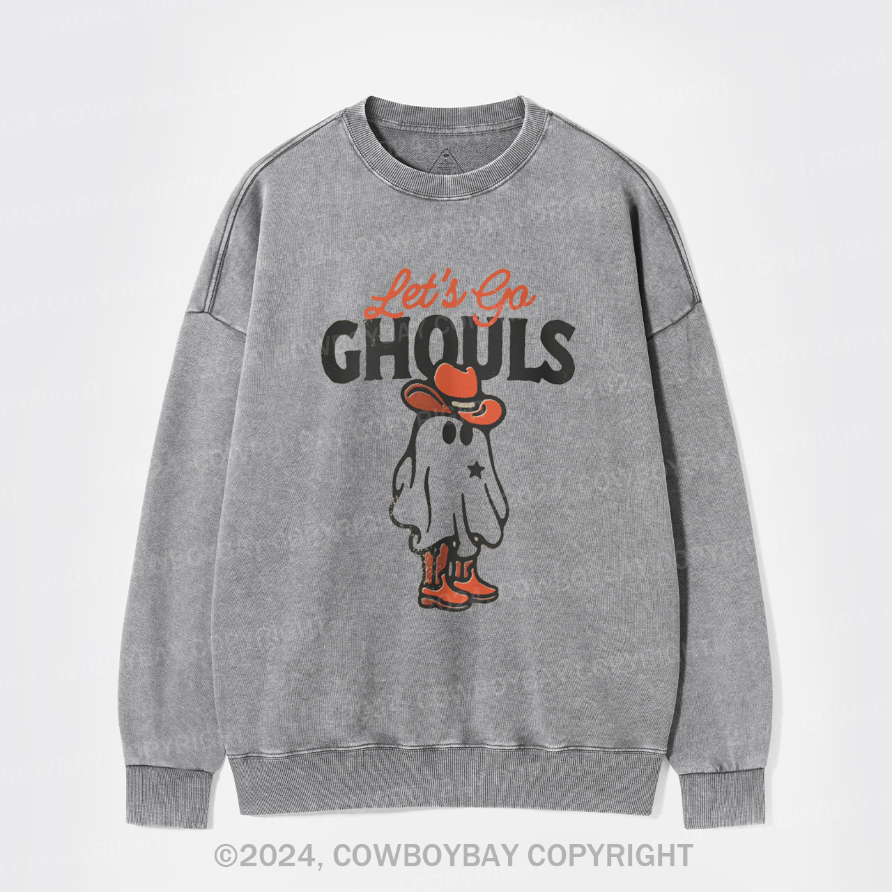 Let's Go Ghouls Crewneck Washed Sweatshirts