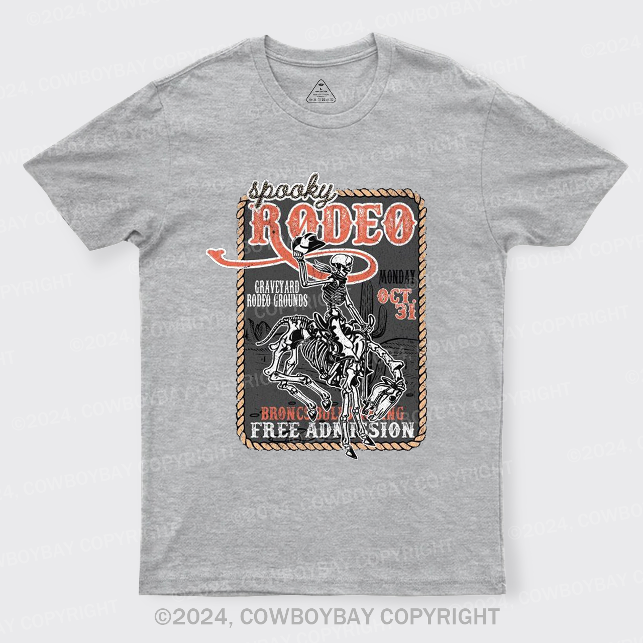 Funny Skeletons In Weird Rodeo T-Shirts